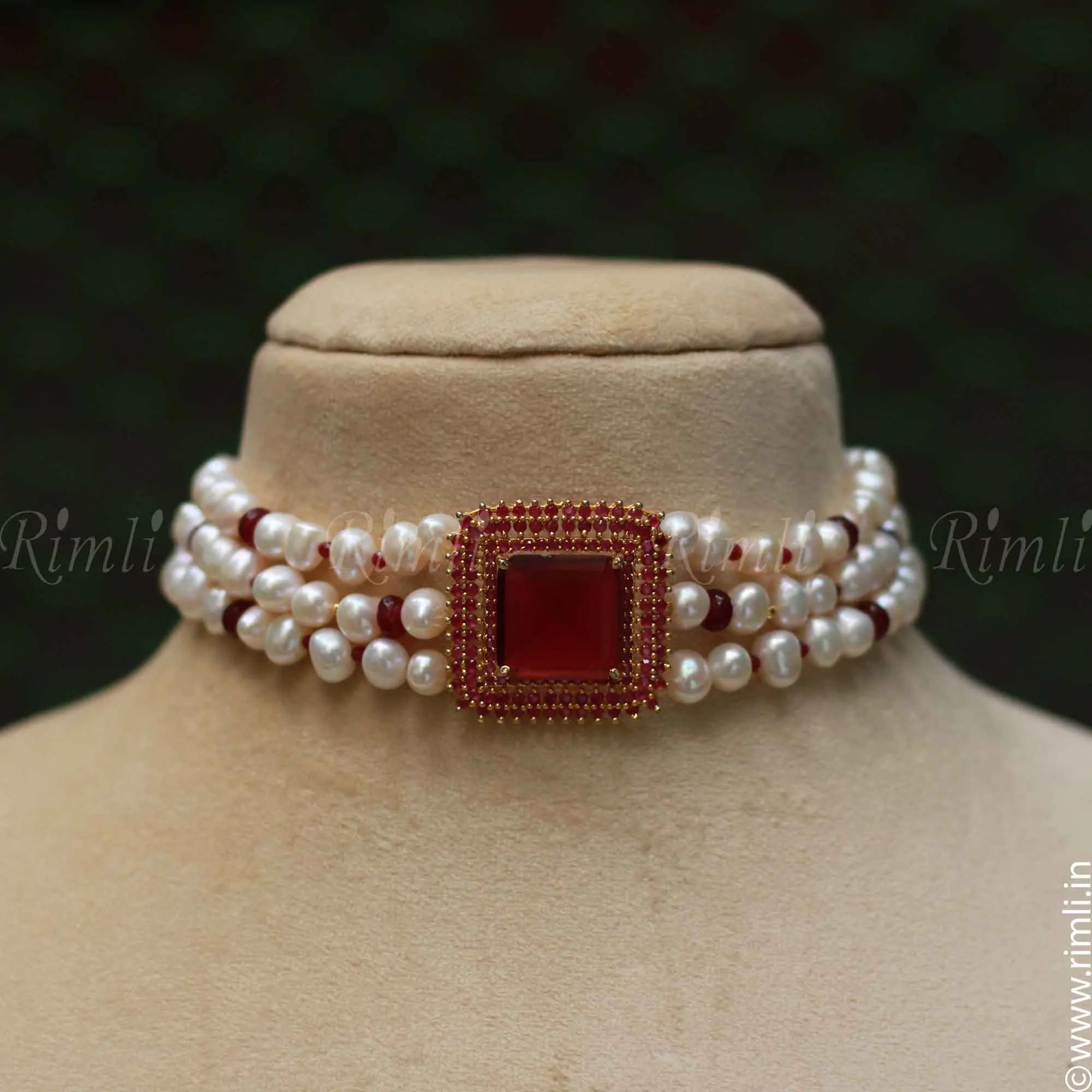 Classic Pearl Choker - Rimli Boutique