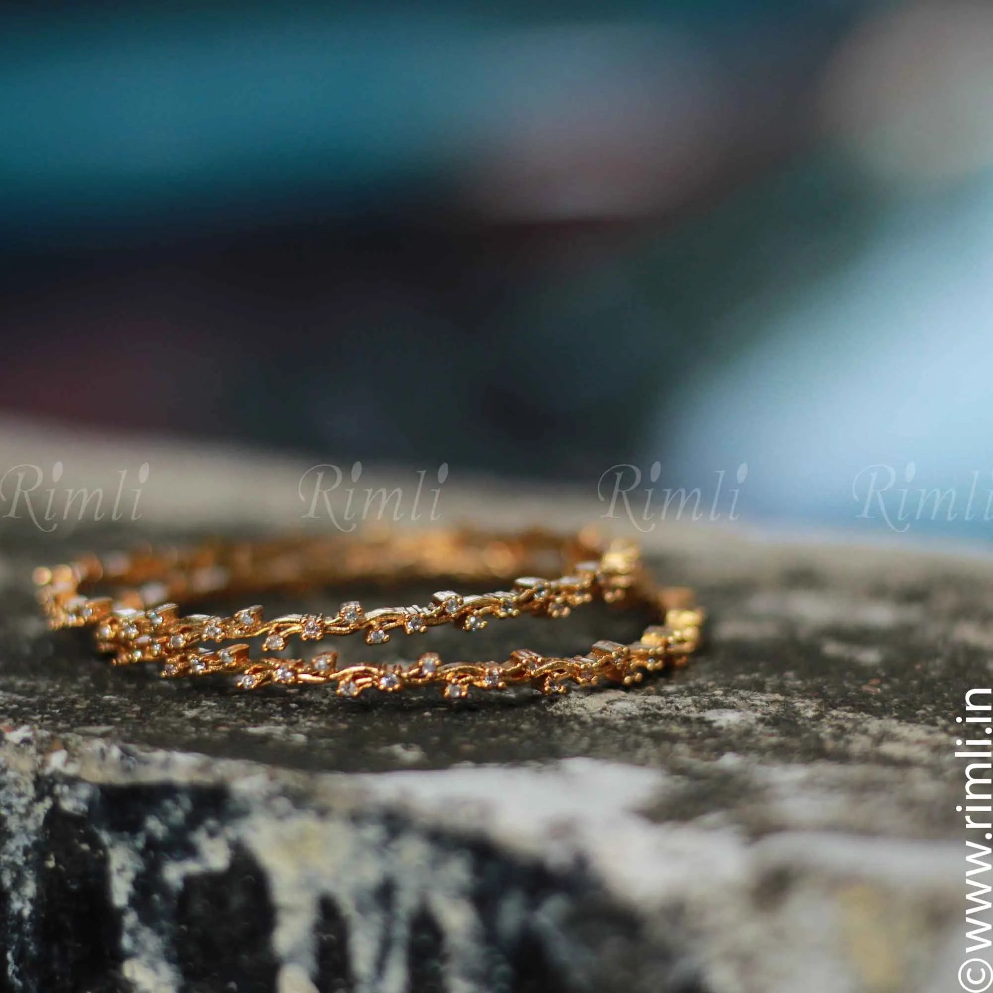 Designer Bangle with White stones - Rimli Boutique