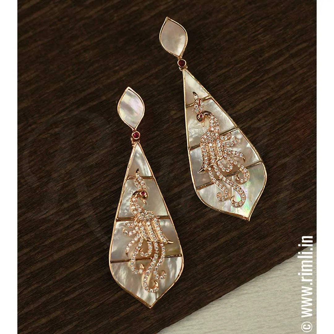 Mother Of Pearl Earrings - Rimli Boutique