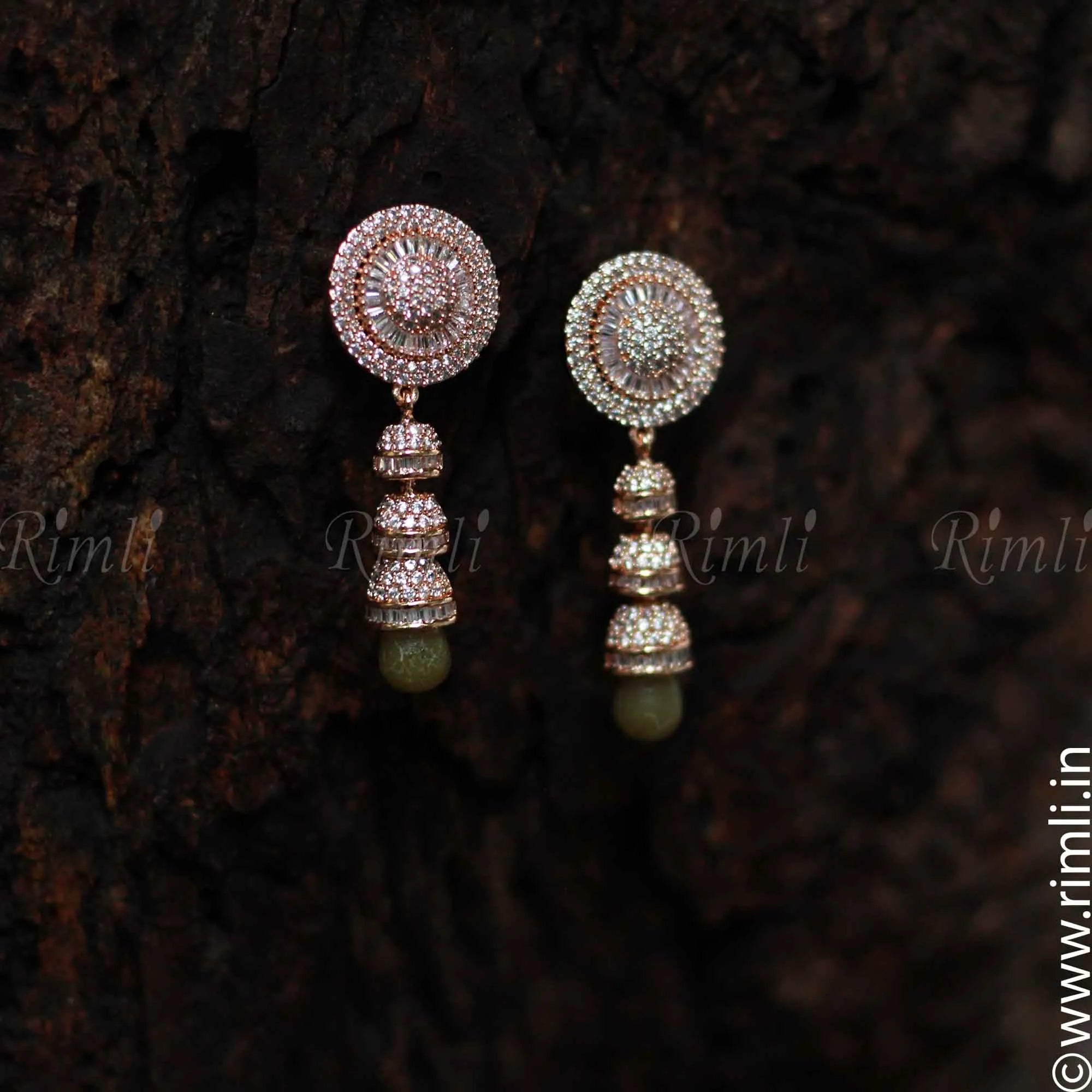 Chakra Earrings - Rose Gold Finish - Rimli Boutique