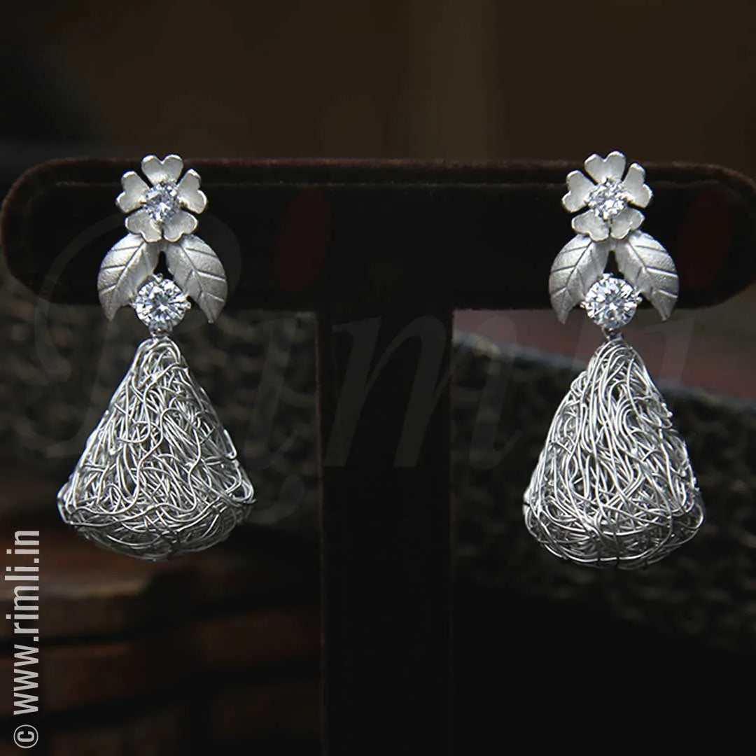Modern Silver Earrings - Rimli Boutique
