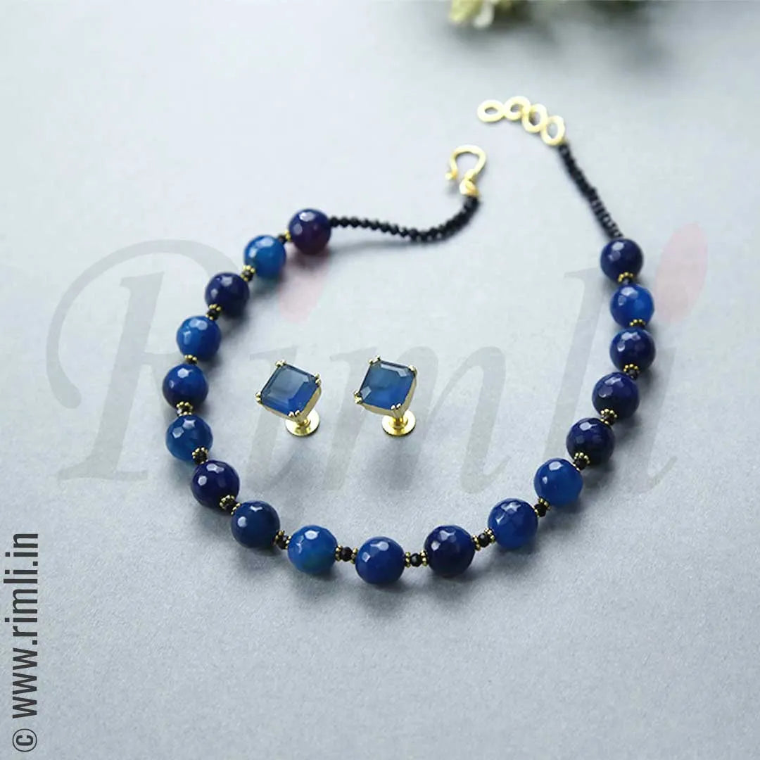 Shaded Blue Necklace - Rimli Boutique