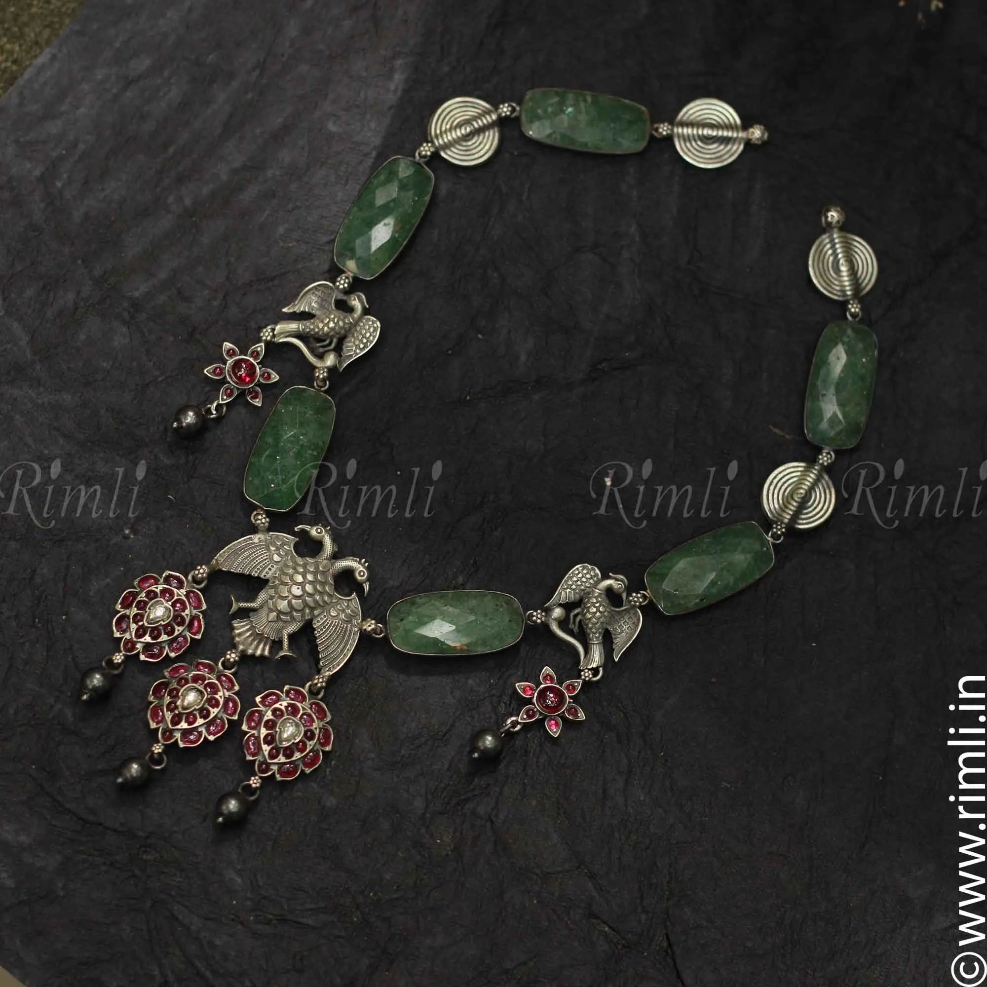 Ethnic Silver Necklace - Rimli Boutique