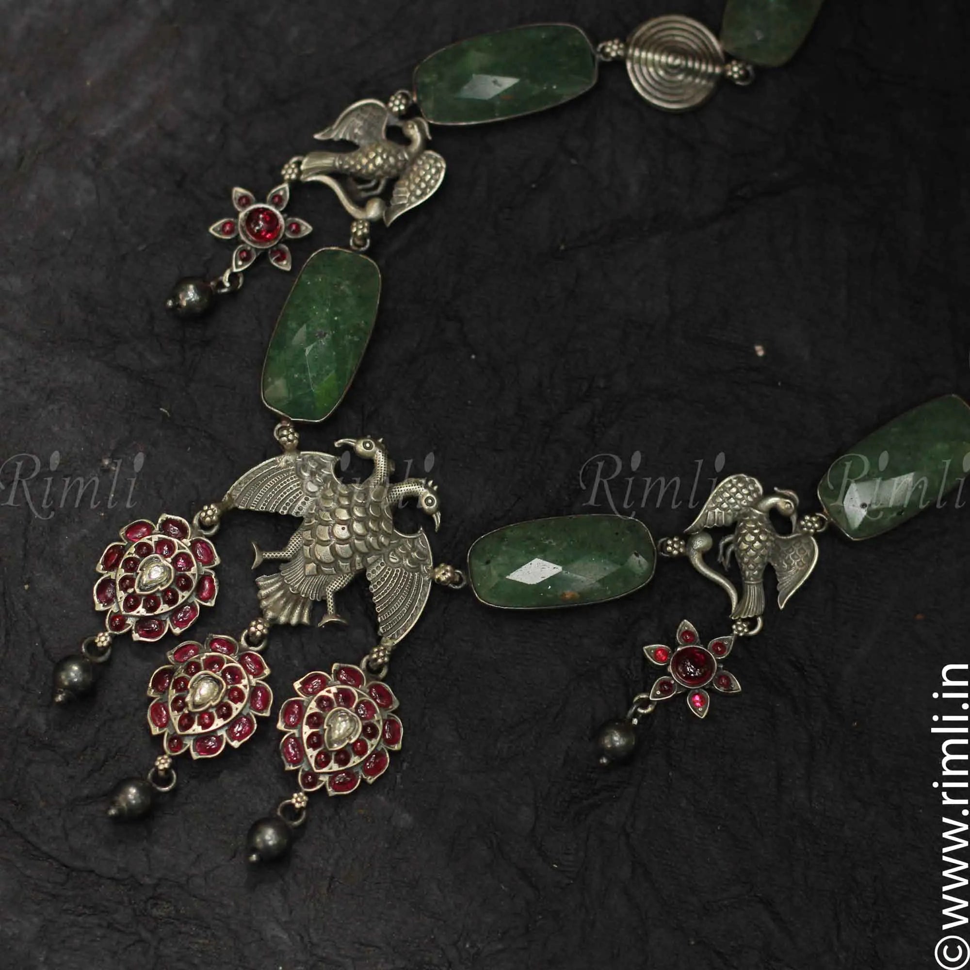 Ethnic Silver Necklace - Rimli Boutique