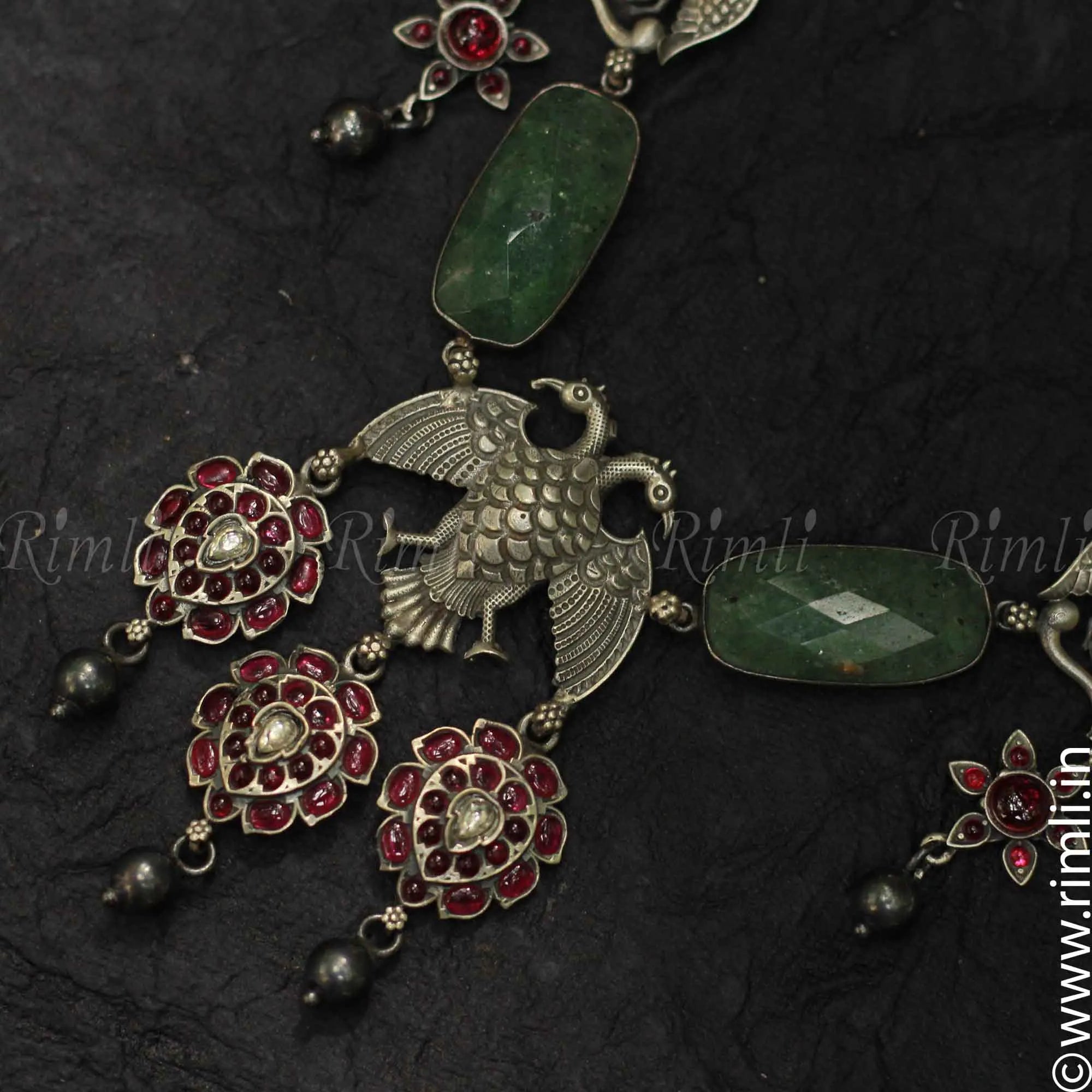 Ethnic Silver Necklace - Rimli Boutique