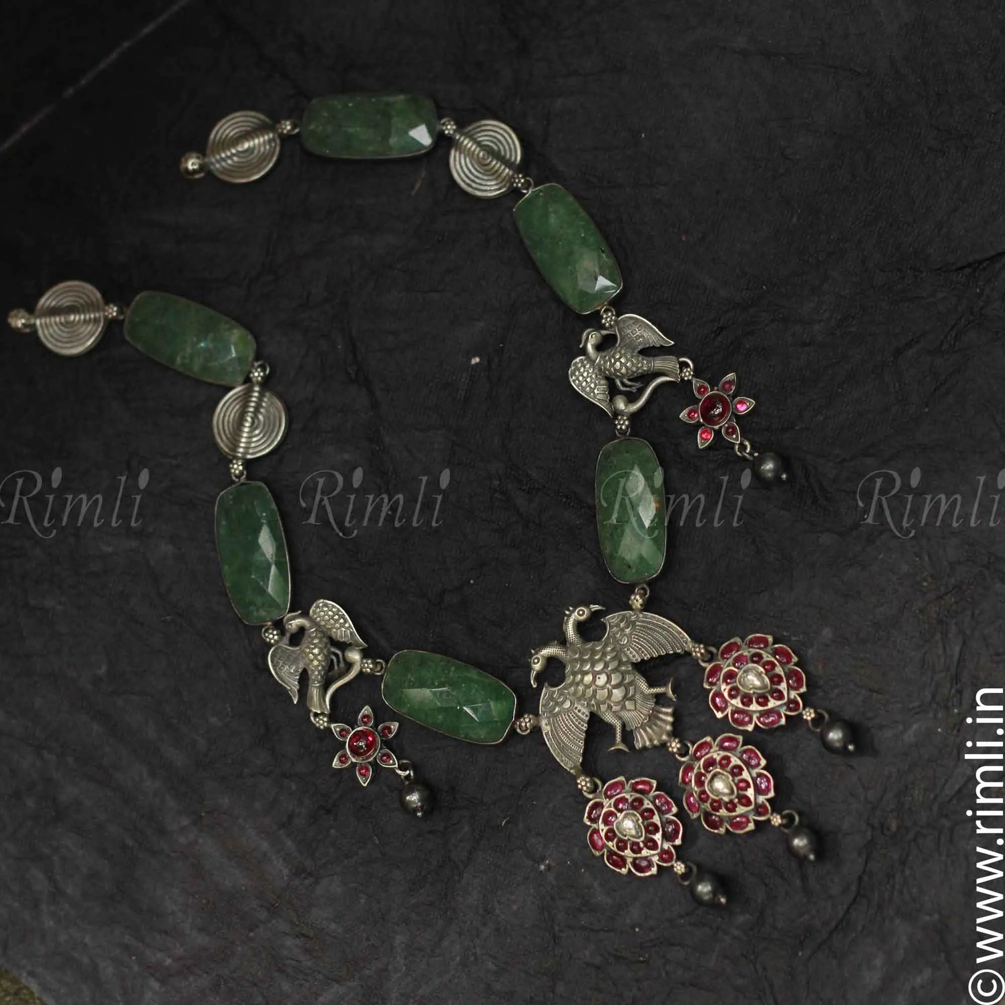 Ethnic Silver Necklace - Rimli Boutique