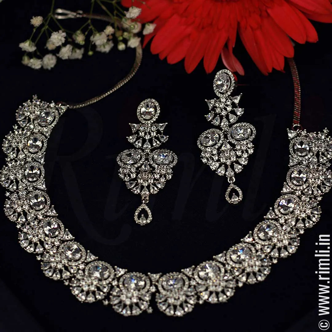 White stone necklace for 2025 wedding