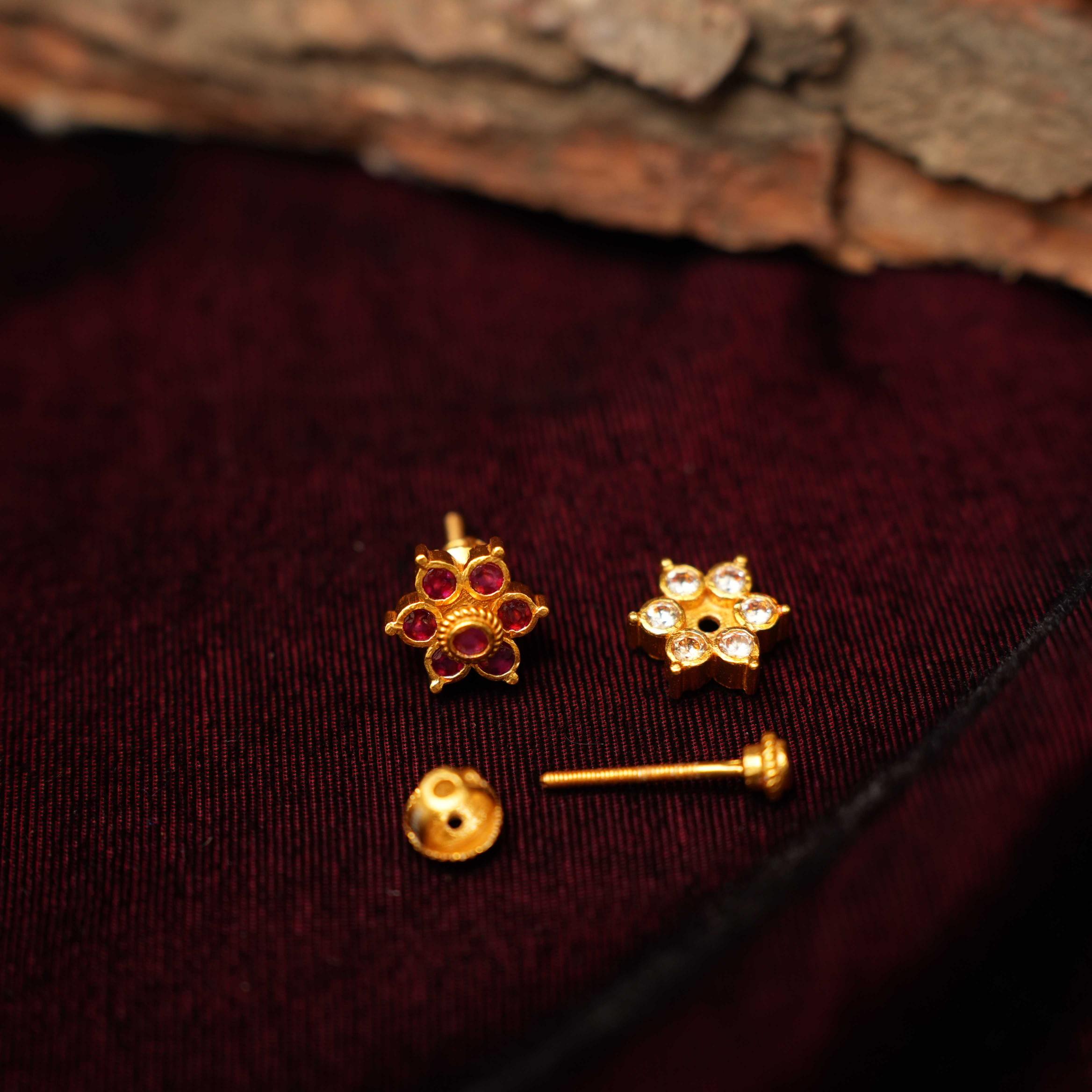 Rai Silver Reversible Ear Stud - Rimli Boutique