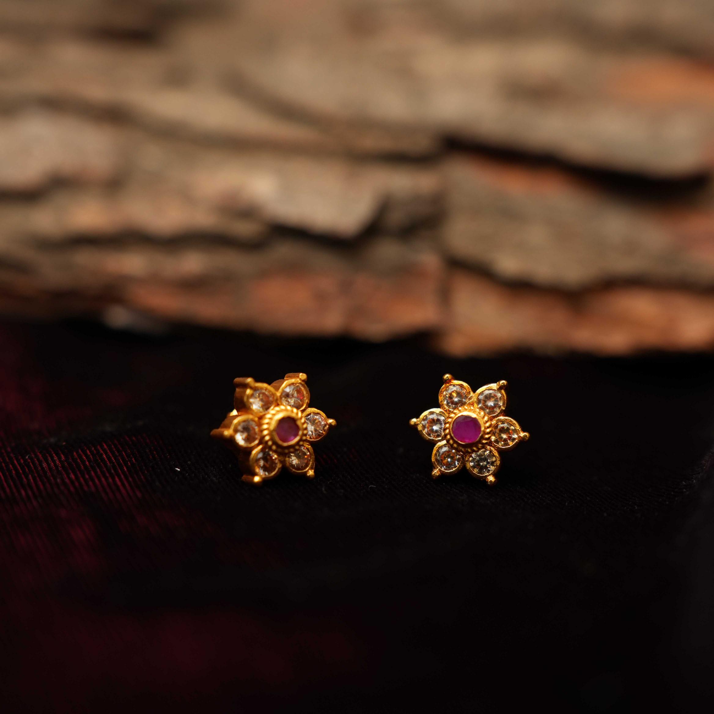 Rai Silver Reversible Ear Stud - Rimli Boutique