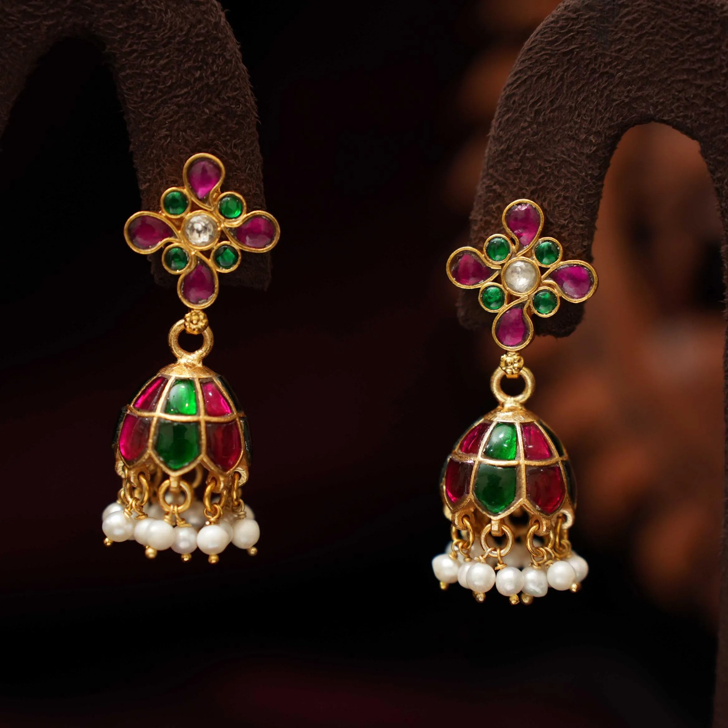 MEDHA SILVER JHUMKA - Pearl - Rimli Boutique