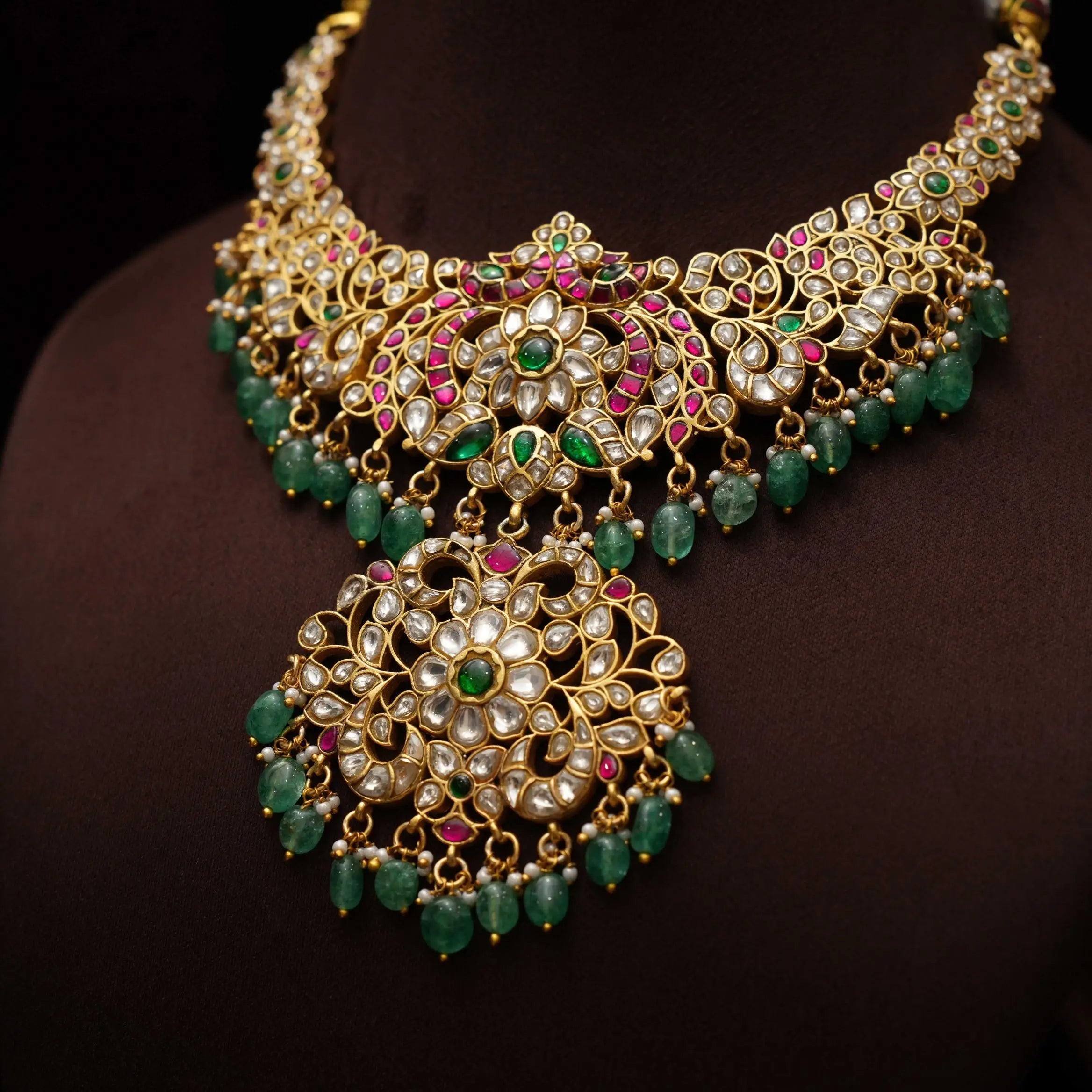 Rachana Polki Necklace - White