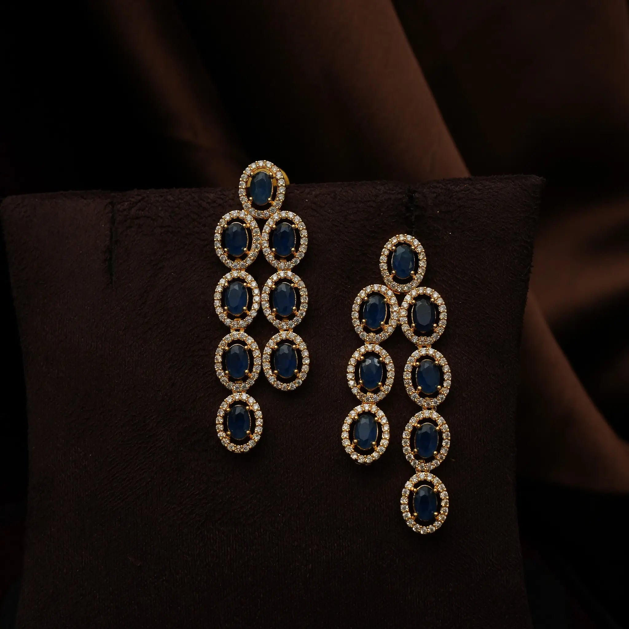 Radha Zircon Necklace - Blue