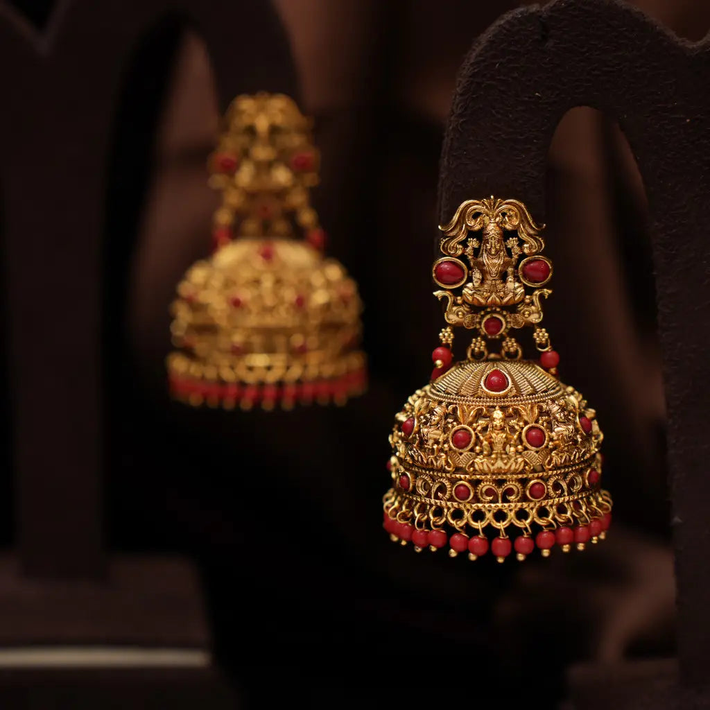 Radhira Antique Jhumka Earrings