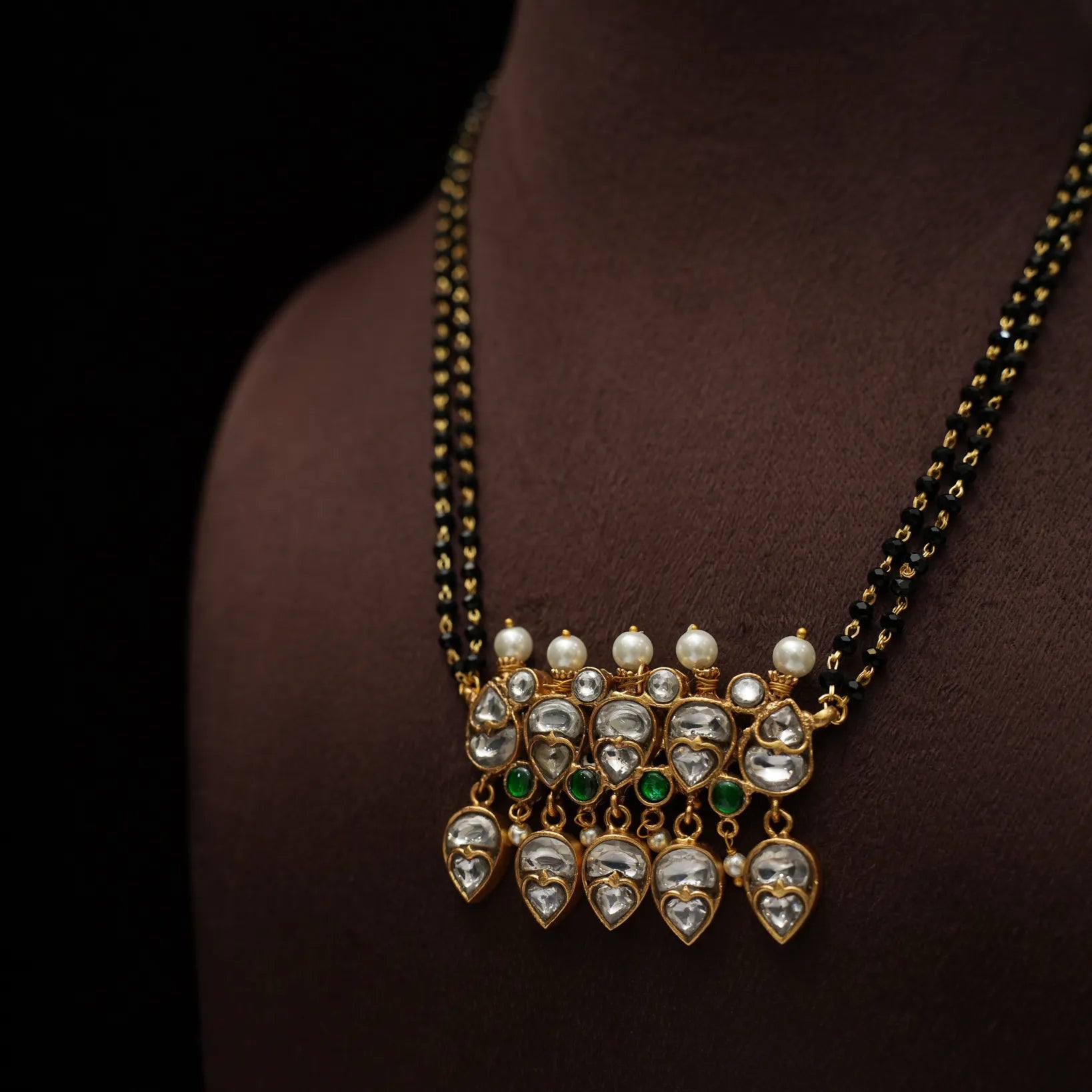 Rakasa Antique Beaded Necklace - Green