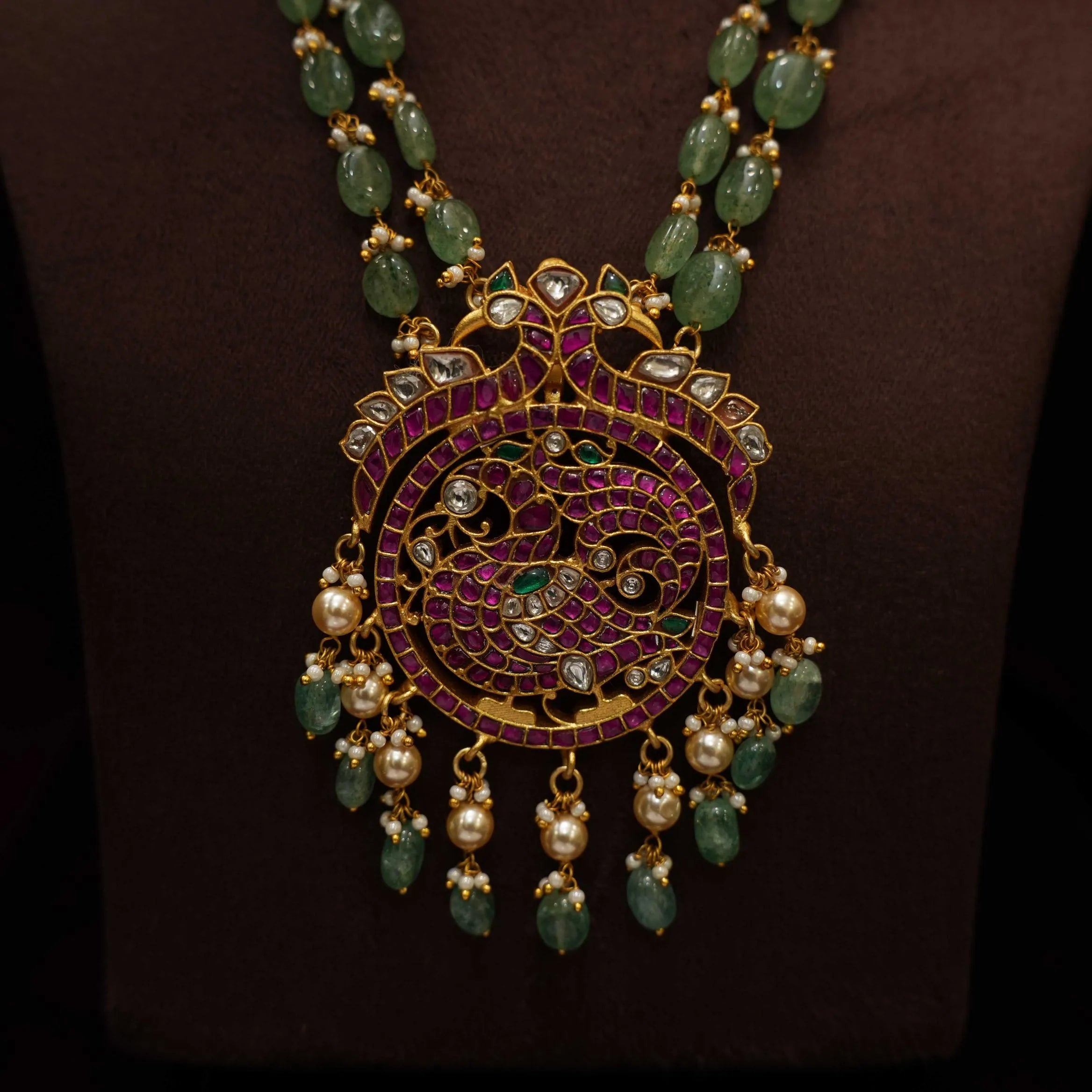 Ramya Beaded Polki Necklace - Rimli Boutique