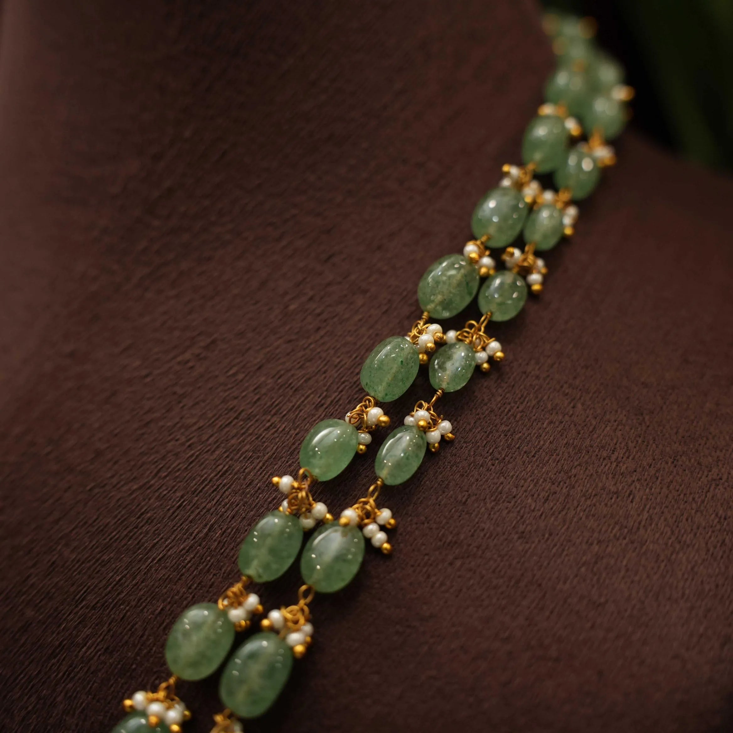 Ramya Beaded Polki Necklace - Rimli Boutique