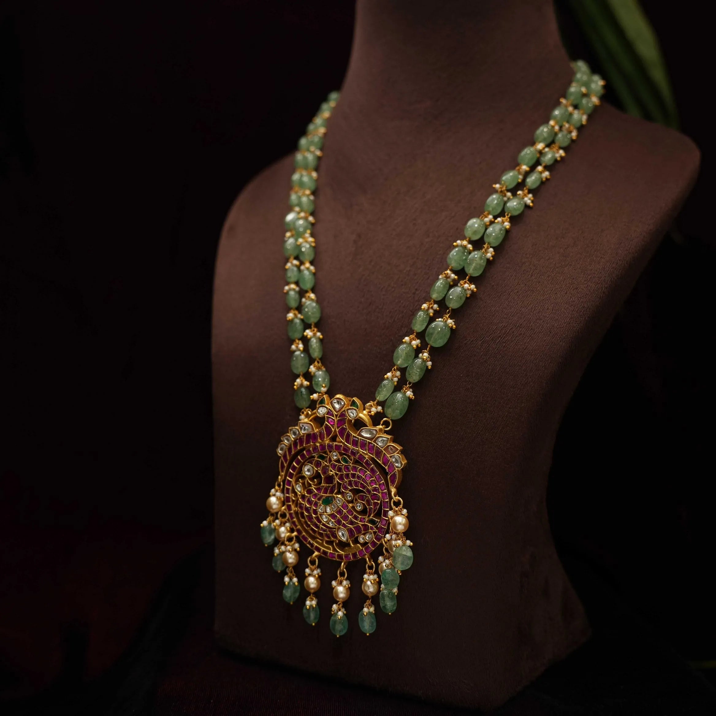 Ramya Beaded Polki Necklace - Rimli Boutique