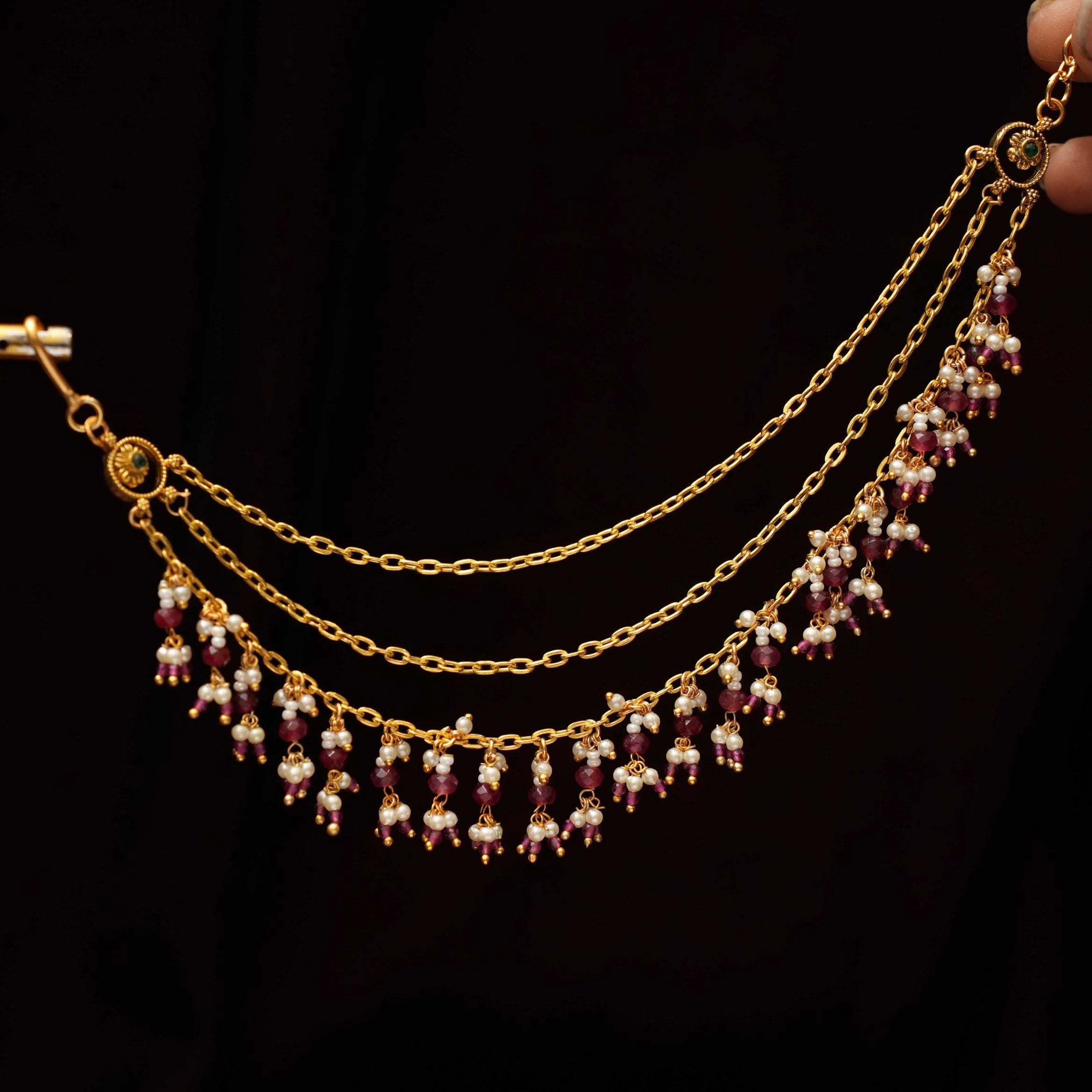 Ranchi Polki Ear Chain