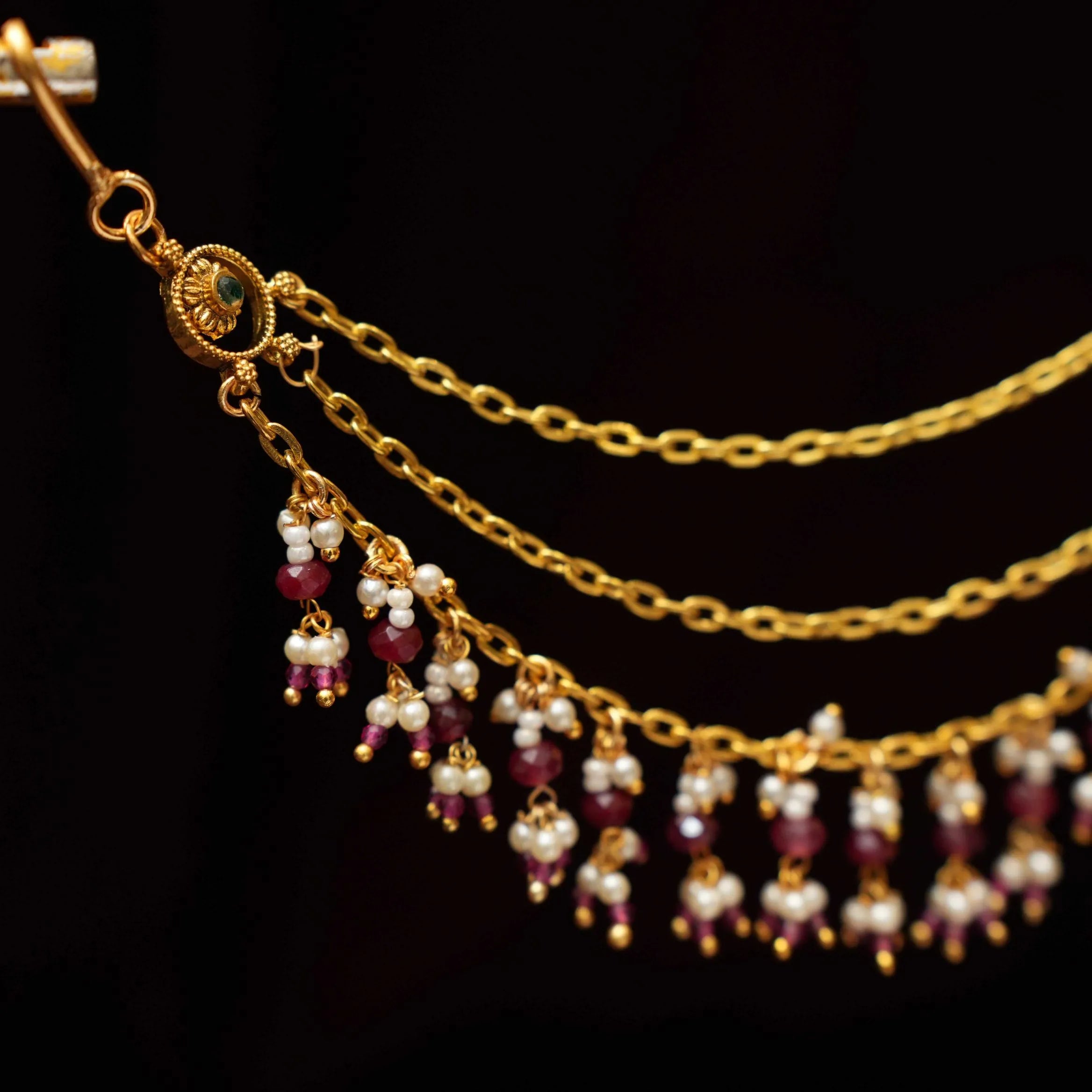 Ranchi Polki Ear Chain