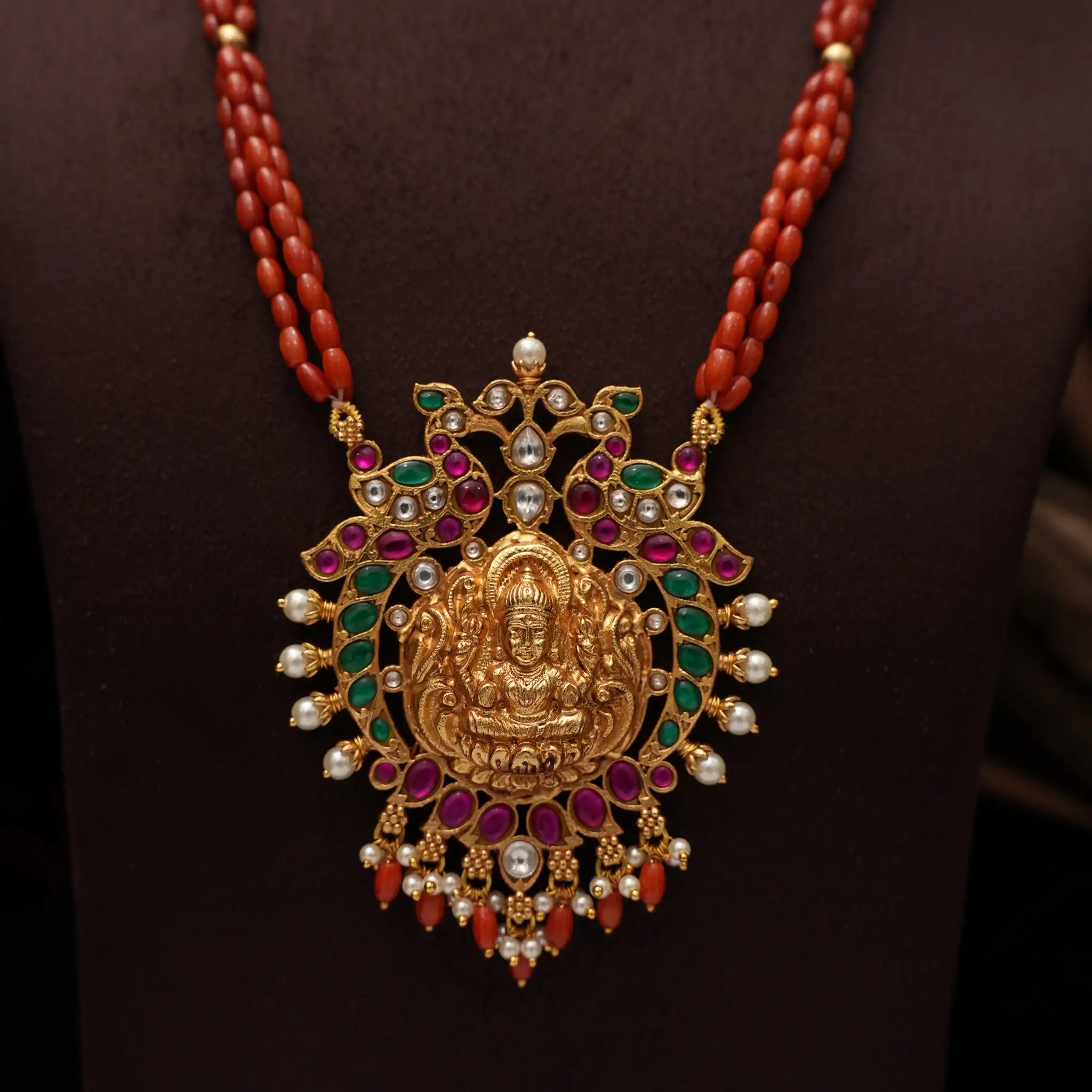 Ranjana Beaded Coral Necklace