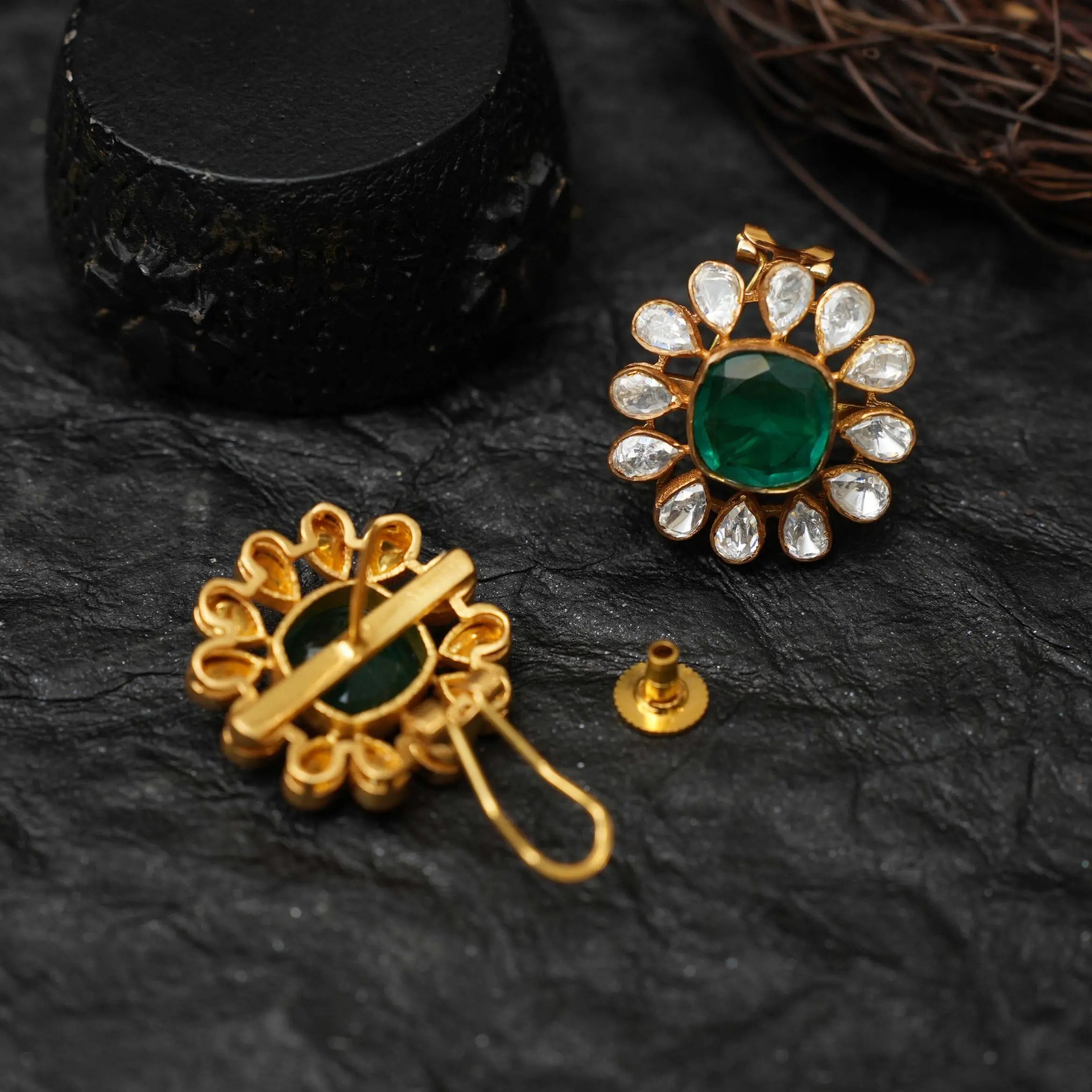 Risha Polki Ring & Earring