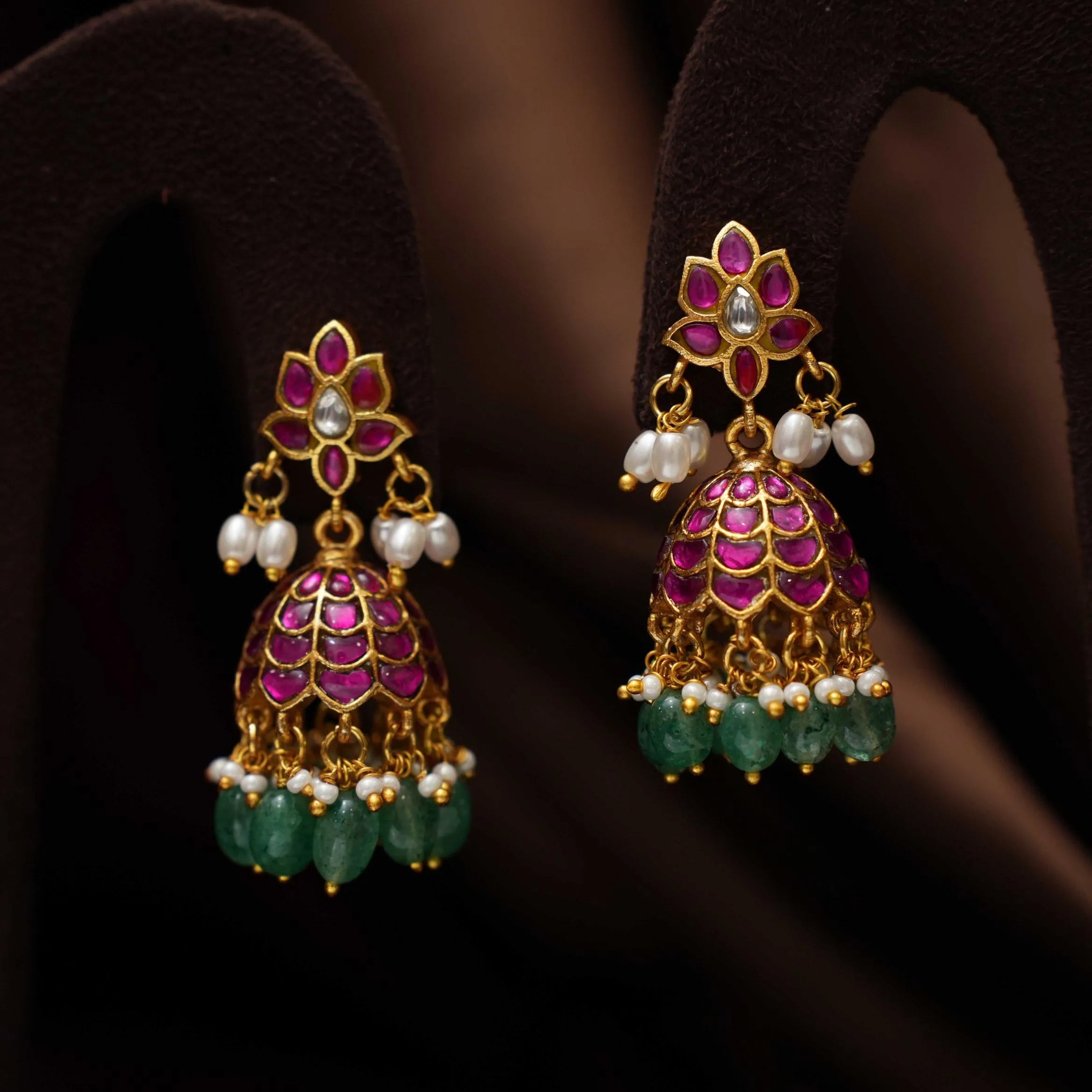 Reagen Polki Jhumka Earrings