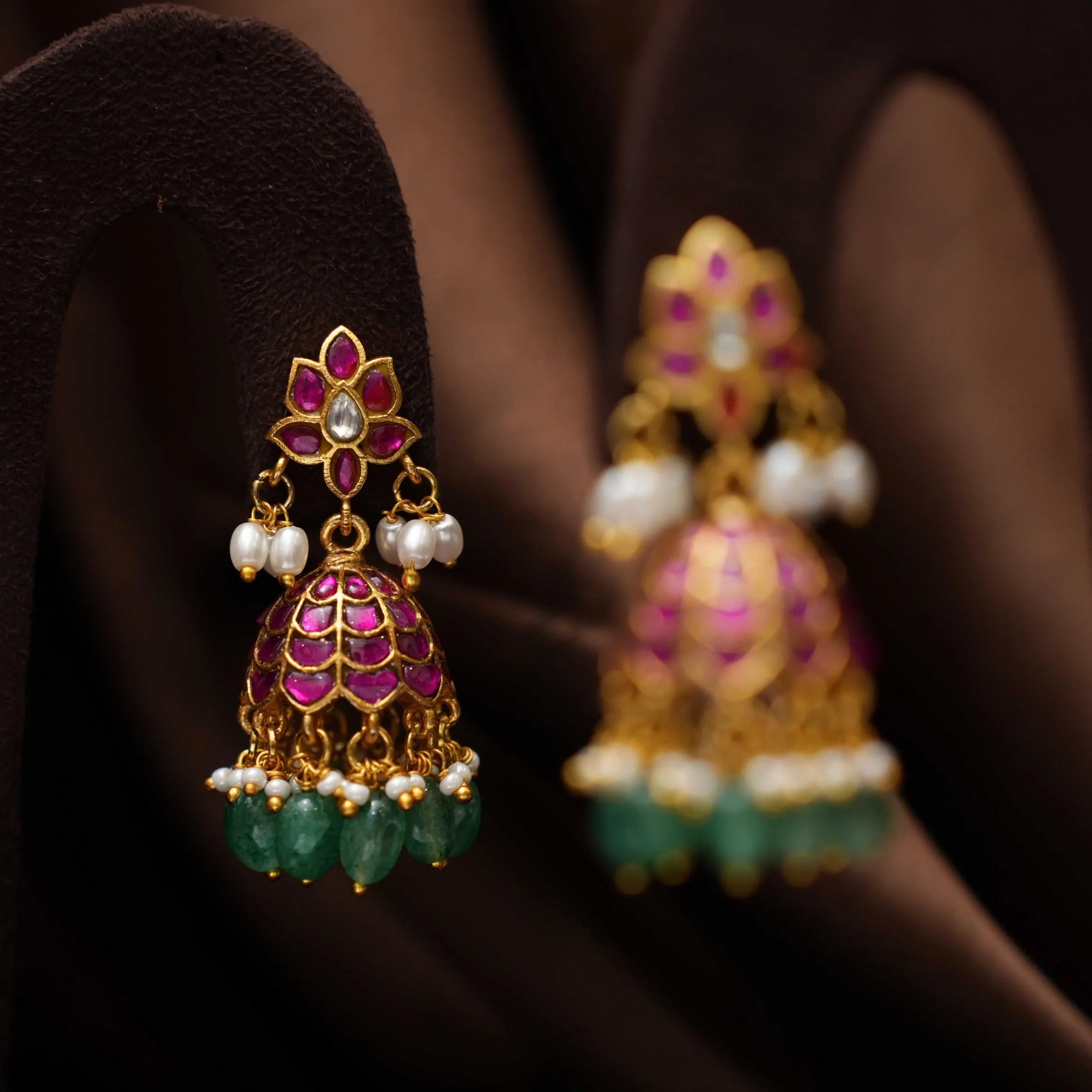 Reagen Polki Jhumka Earrings