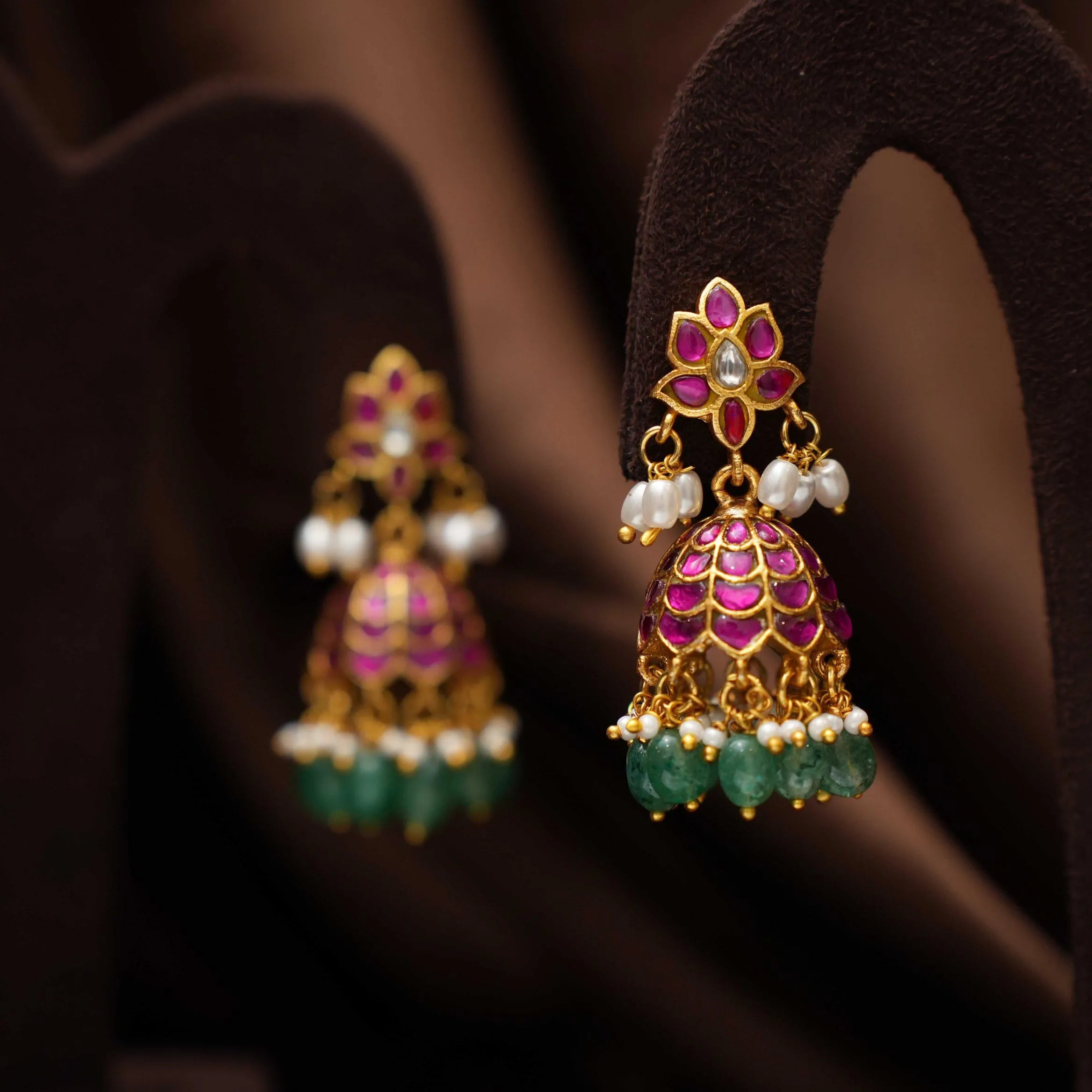Reagen Polki Jhumka Earrings