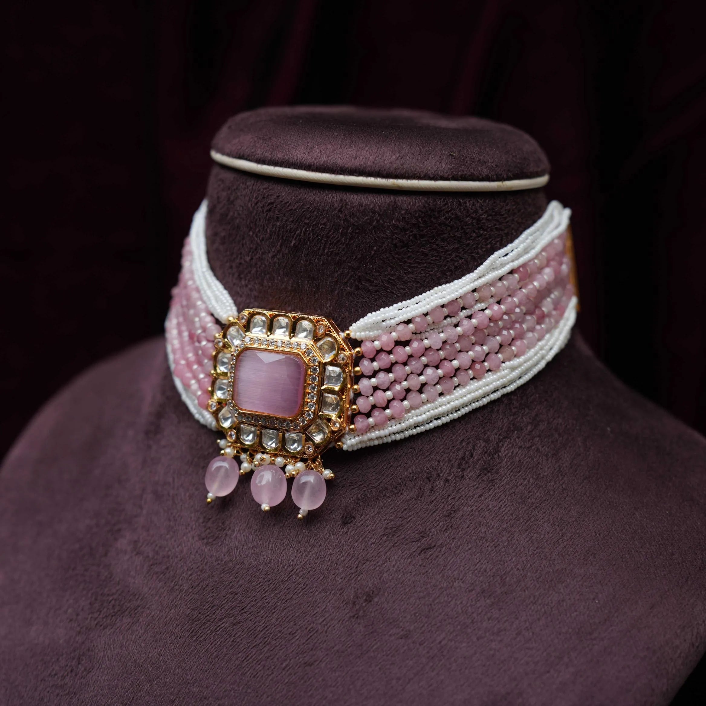 Renu Pearl Necklace - Pastel Pink