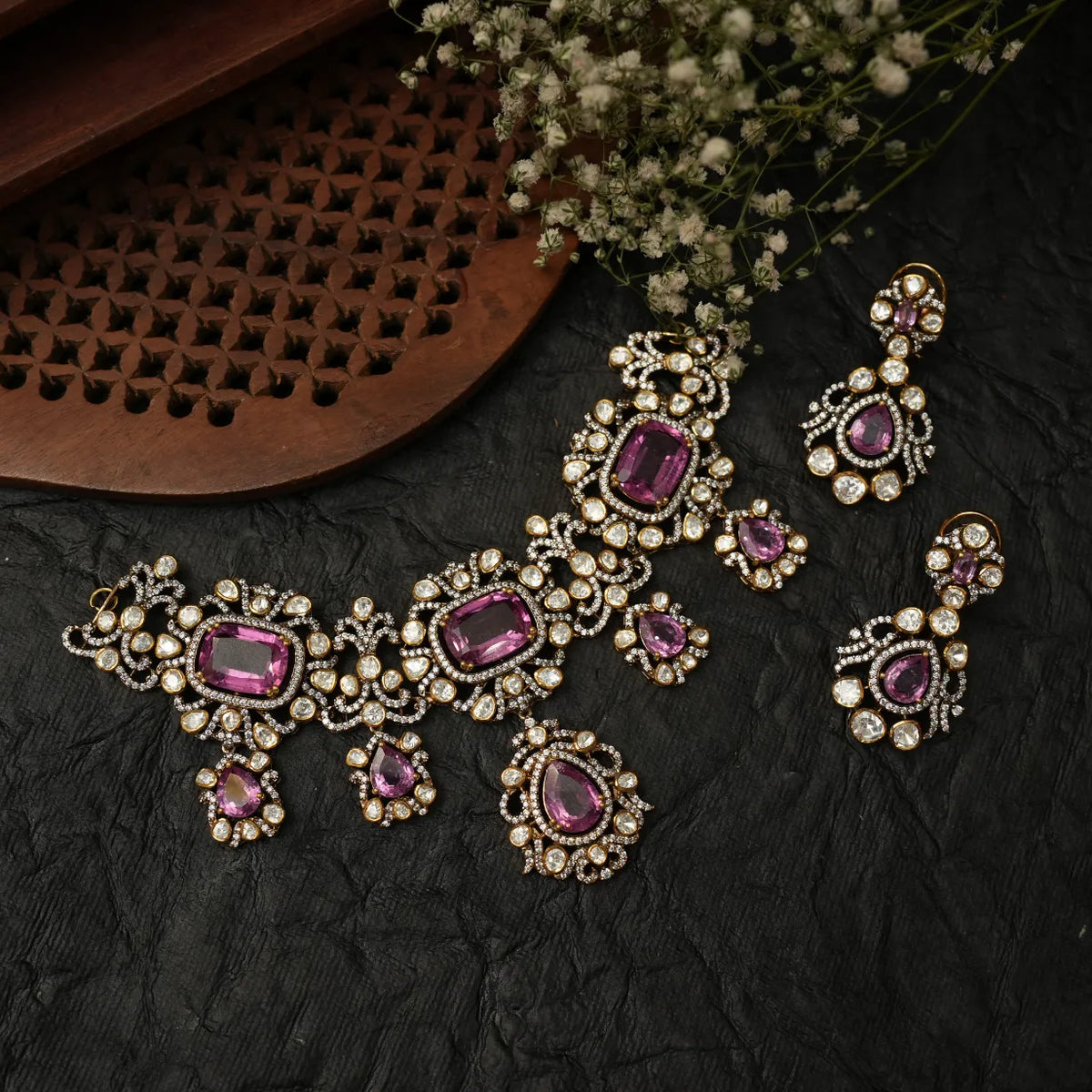 Riaanvi Silver Moissantie Choker