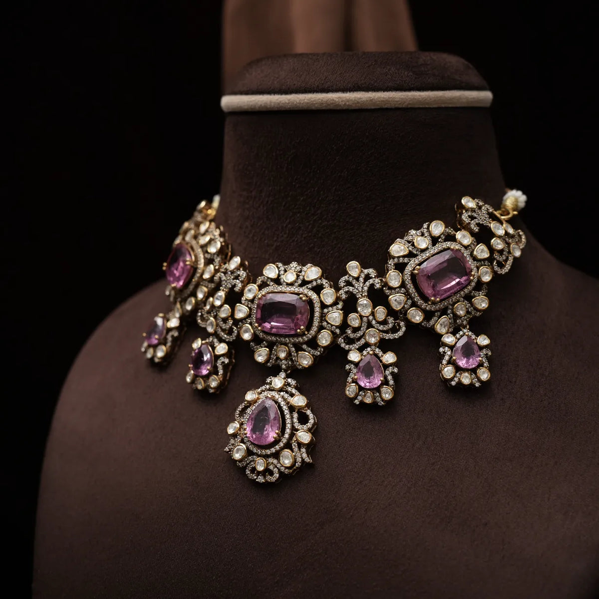 Riaanvi Silver Moissantie Choker