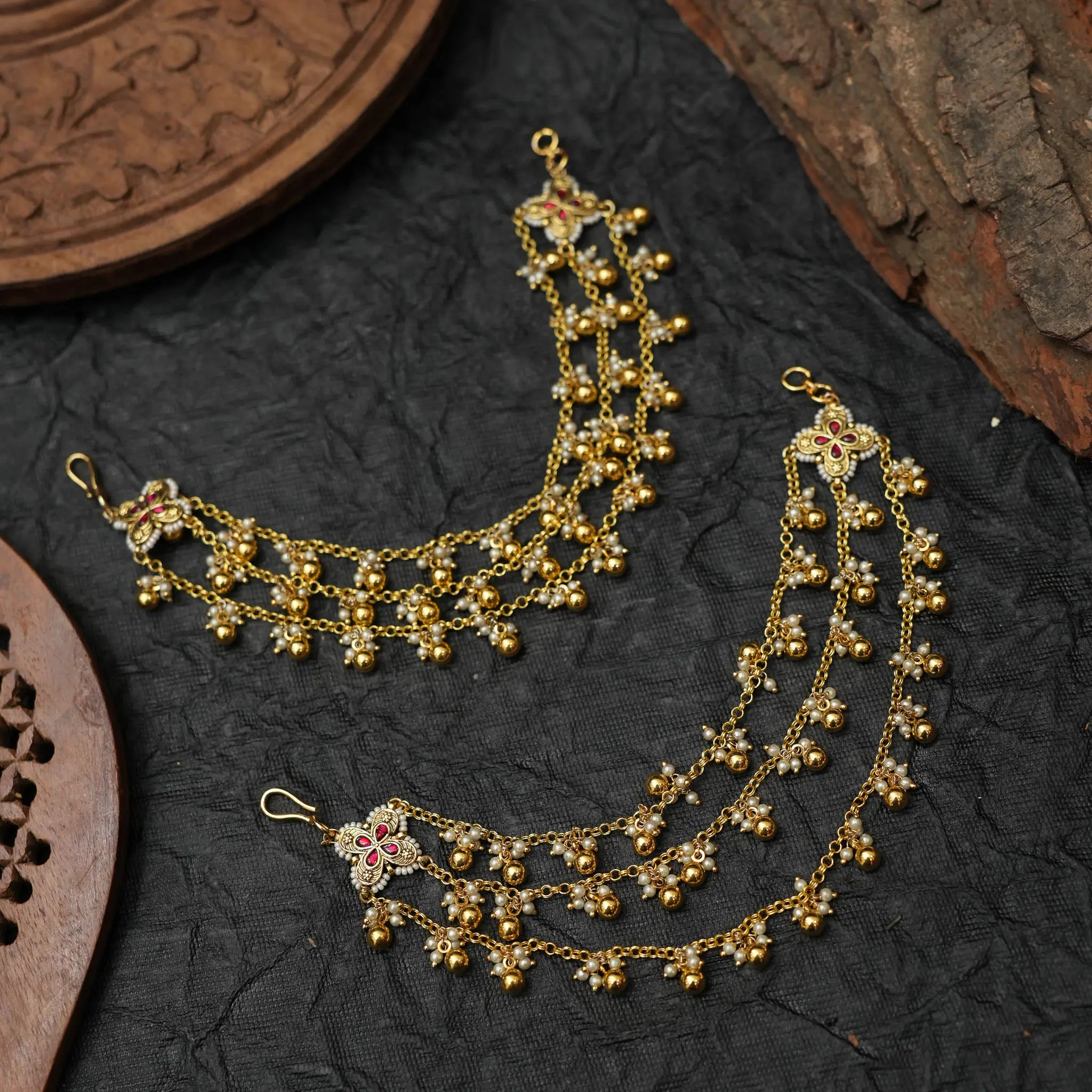 Ridhi Polki Ear Chain