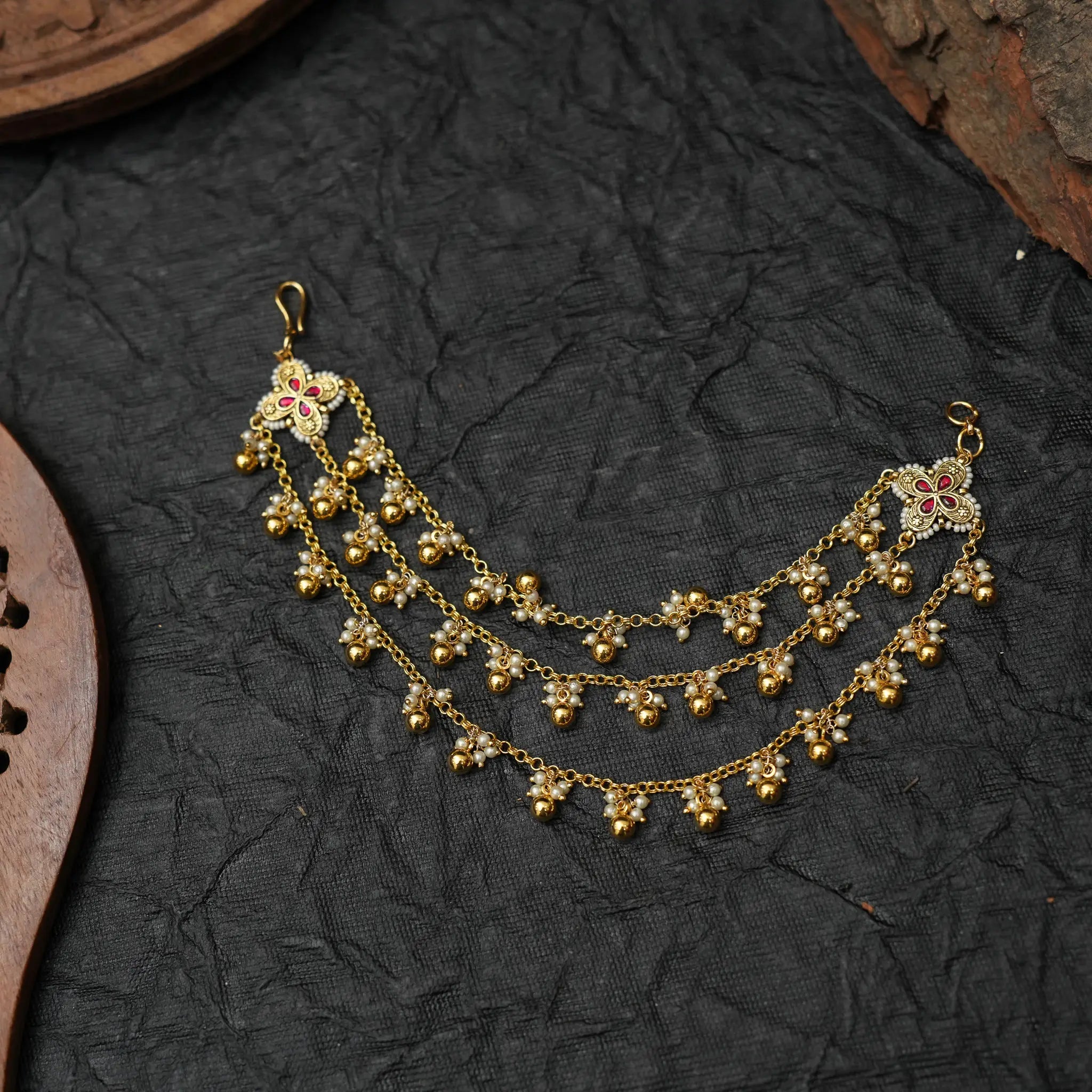 Ridhi Polki Ear Chain