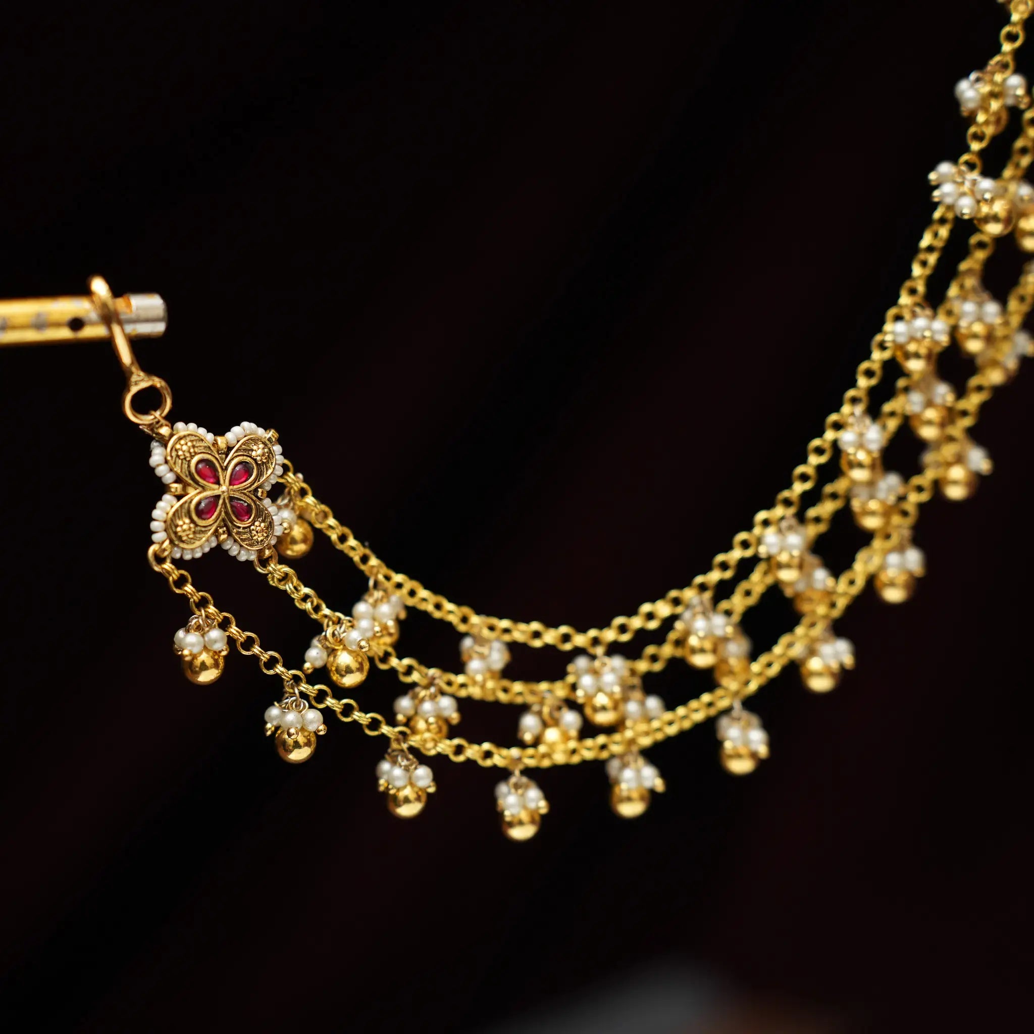 Ridhi Polki Ear Chain