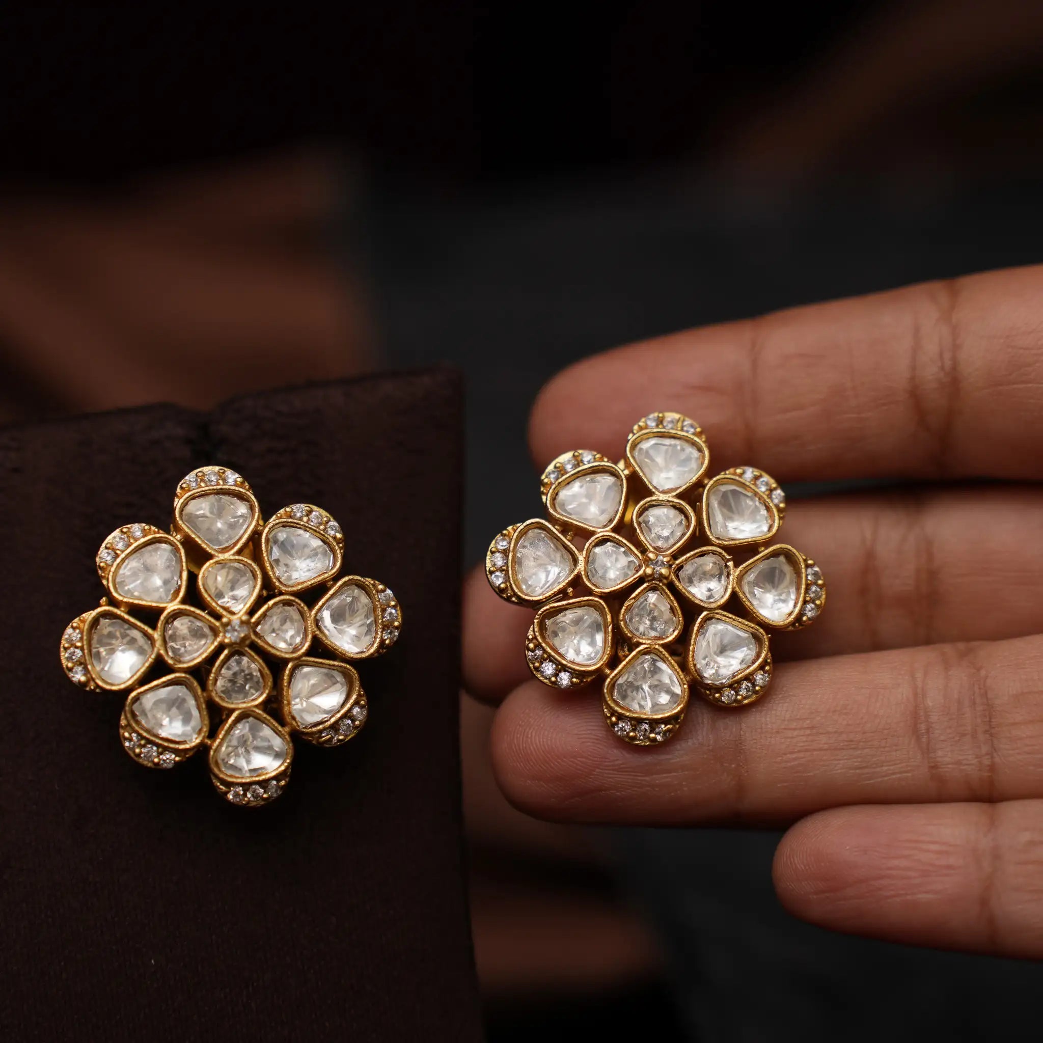 Rima Polki Ear Stud