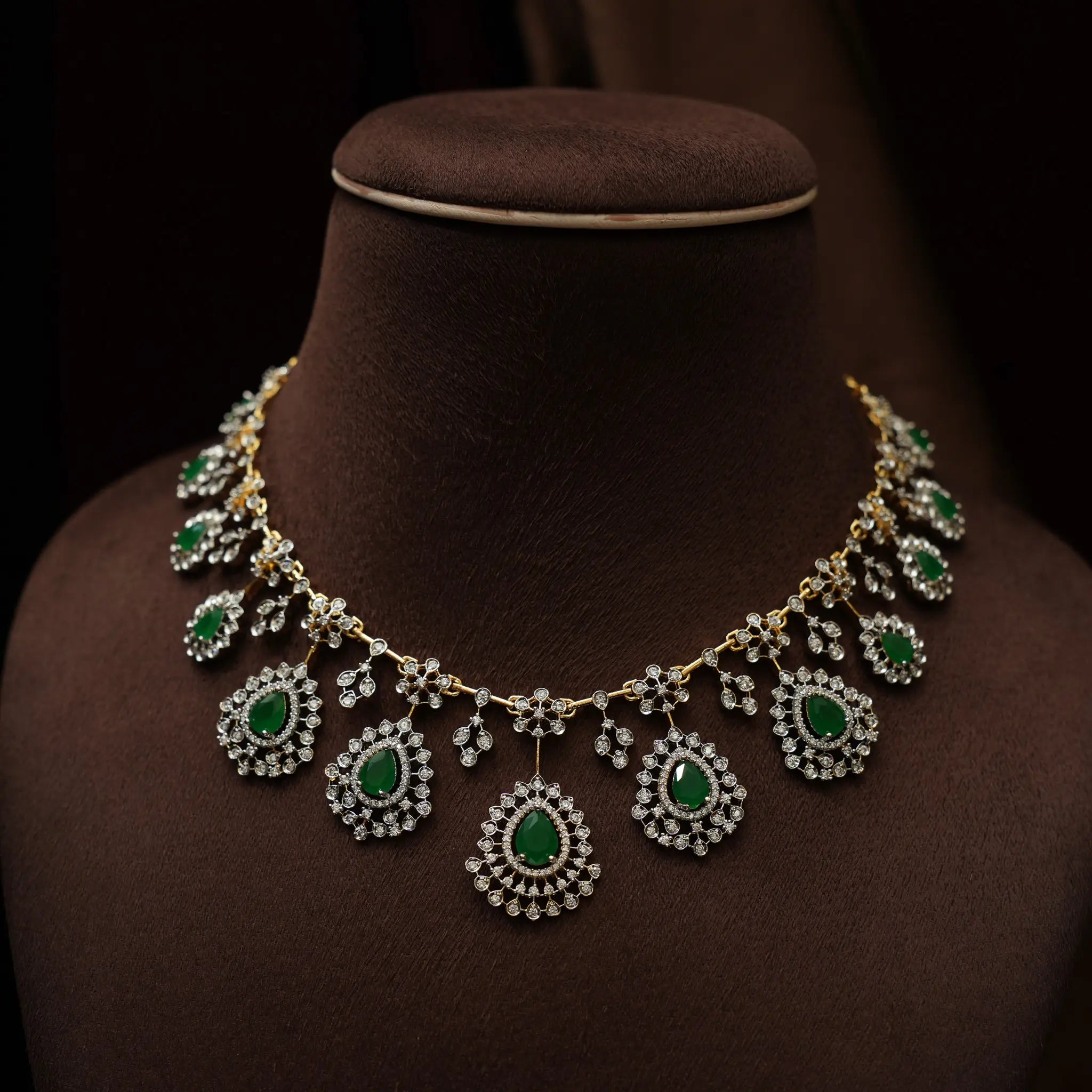 Rina Zircon Necklace - Green