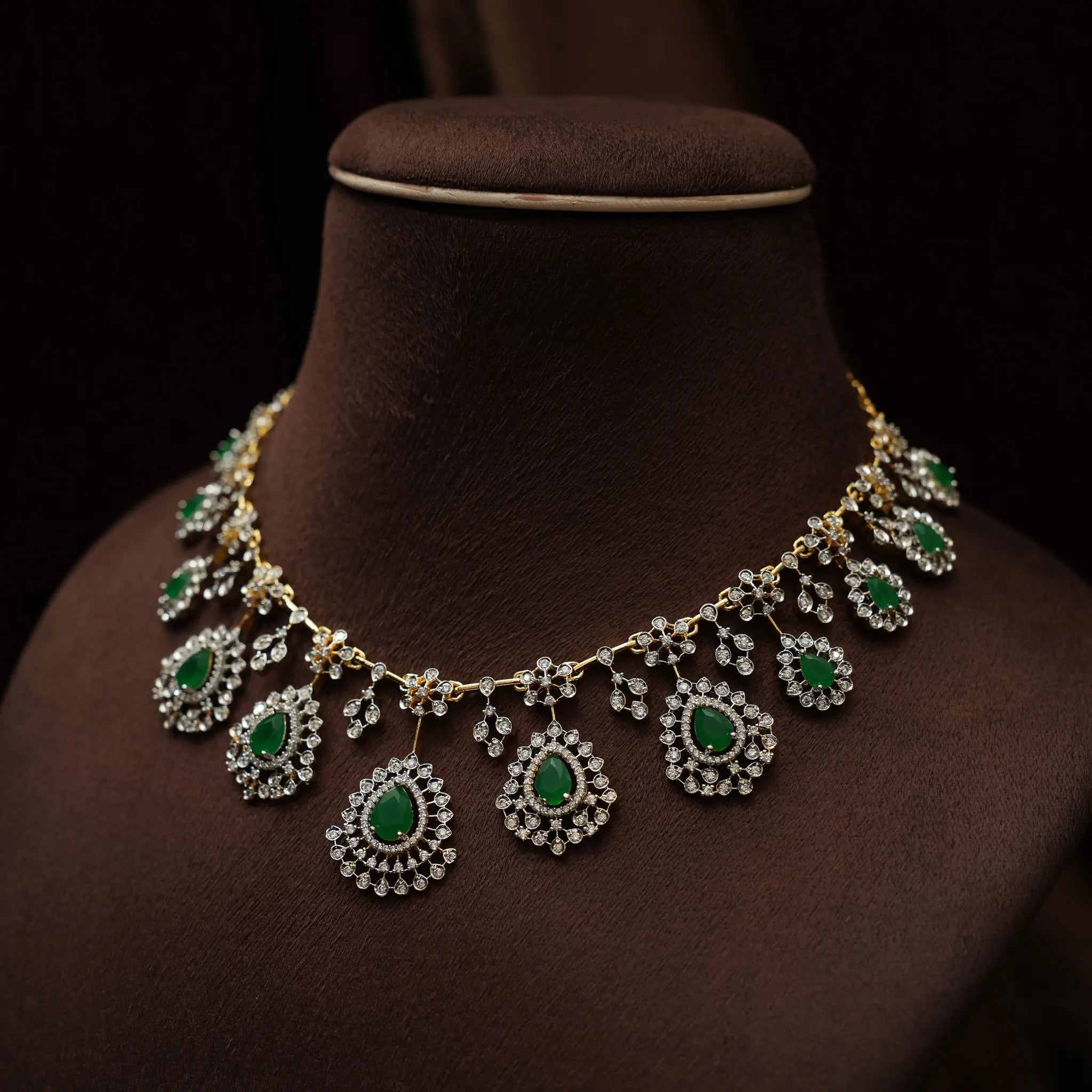 Rina Zircon Necklace - Green