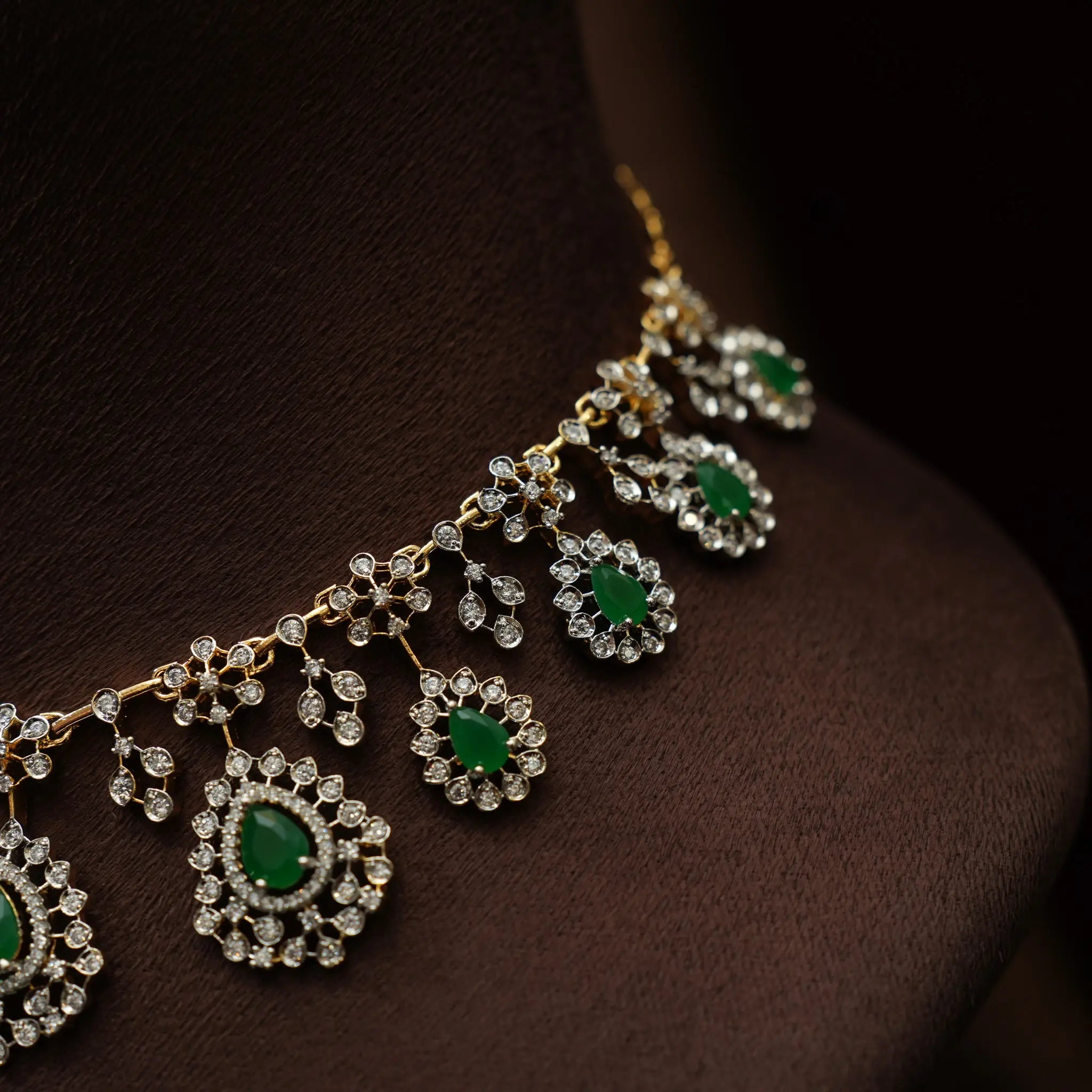 Rina Zircon Necklace - Green
