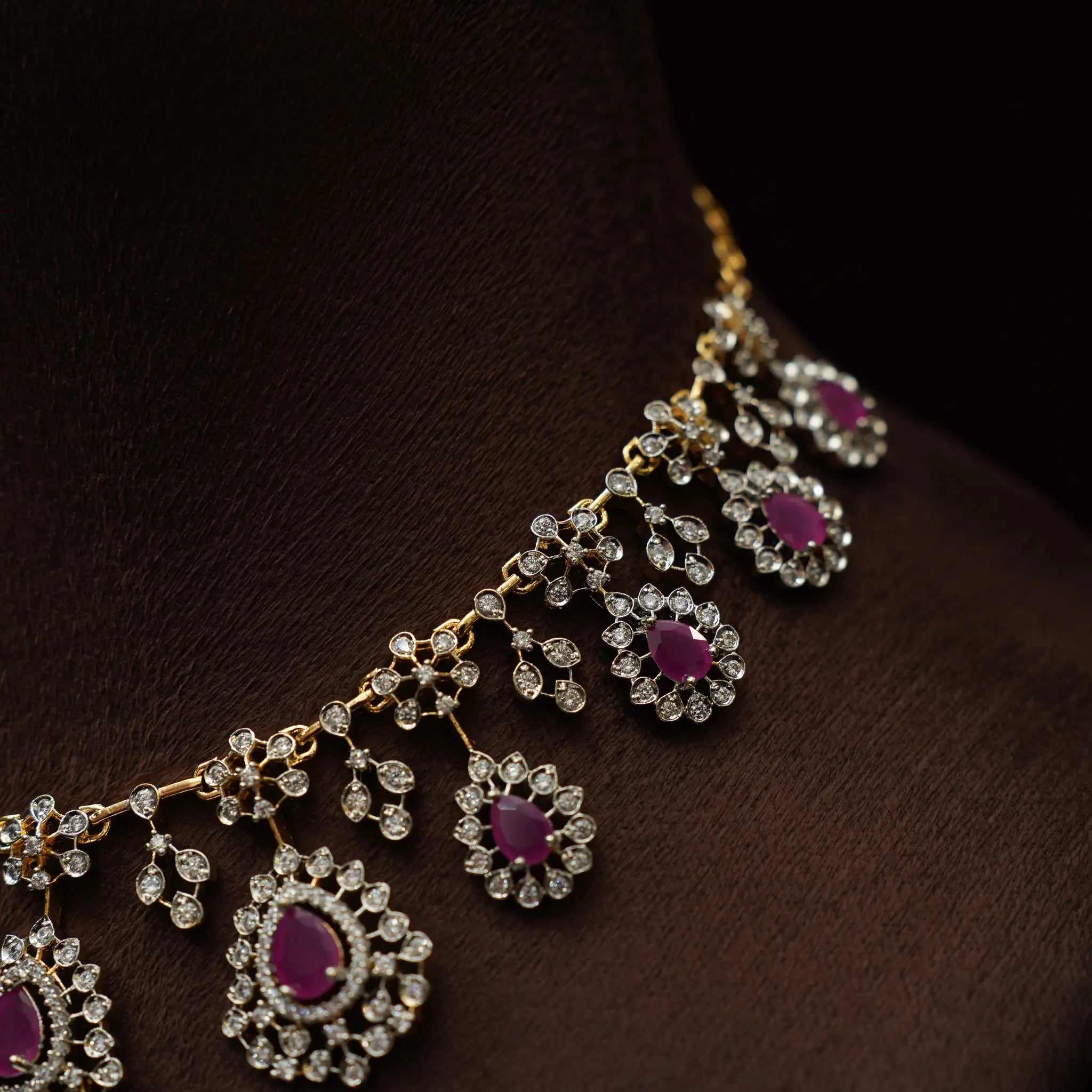 Rina Zircon Necklace - Pastel Pink