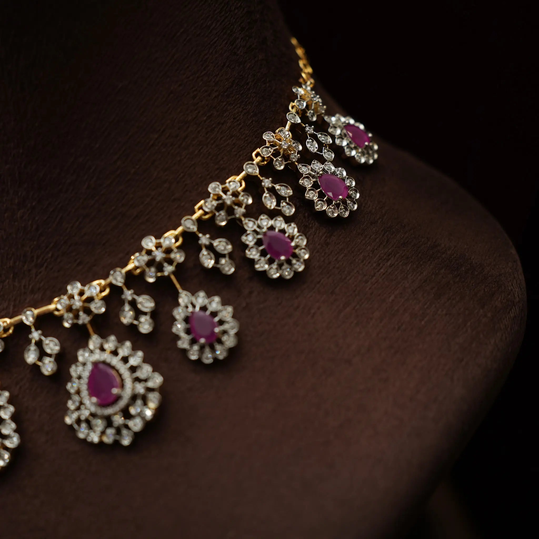 Rina Zircon Necklace - Pastel Pink