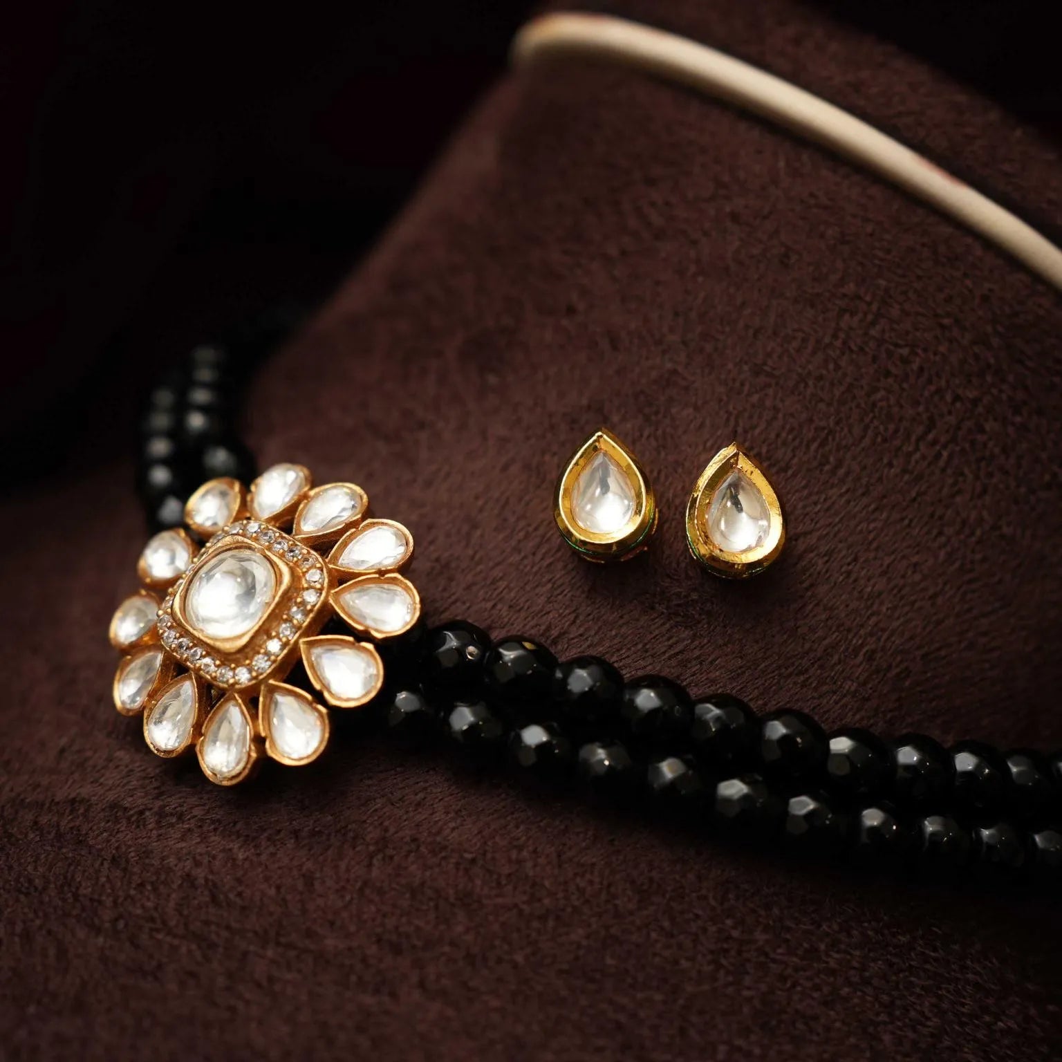 Risha Polki Beaded Choker