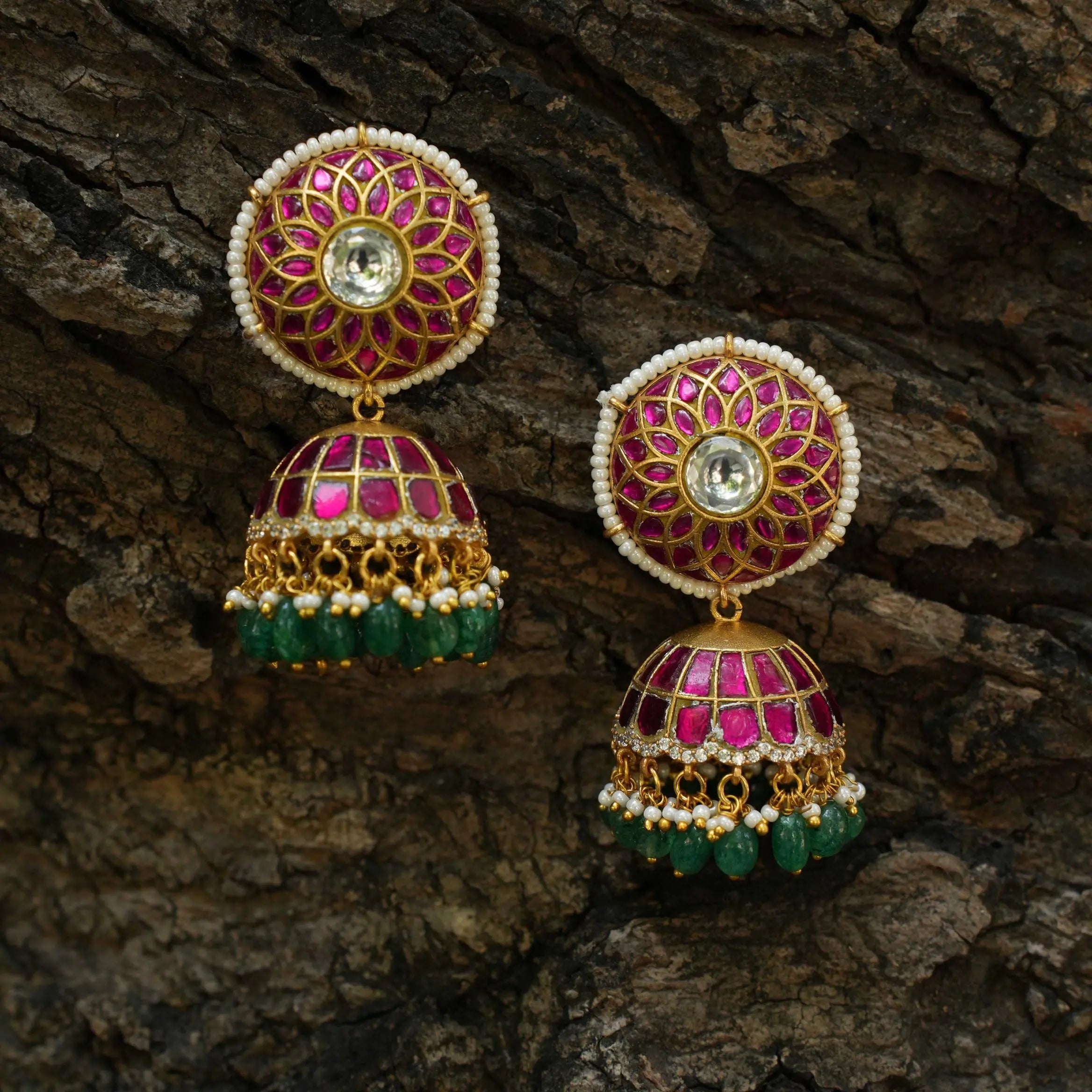 Risha Polki Jhumka Earrings