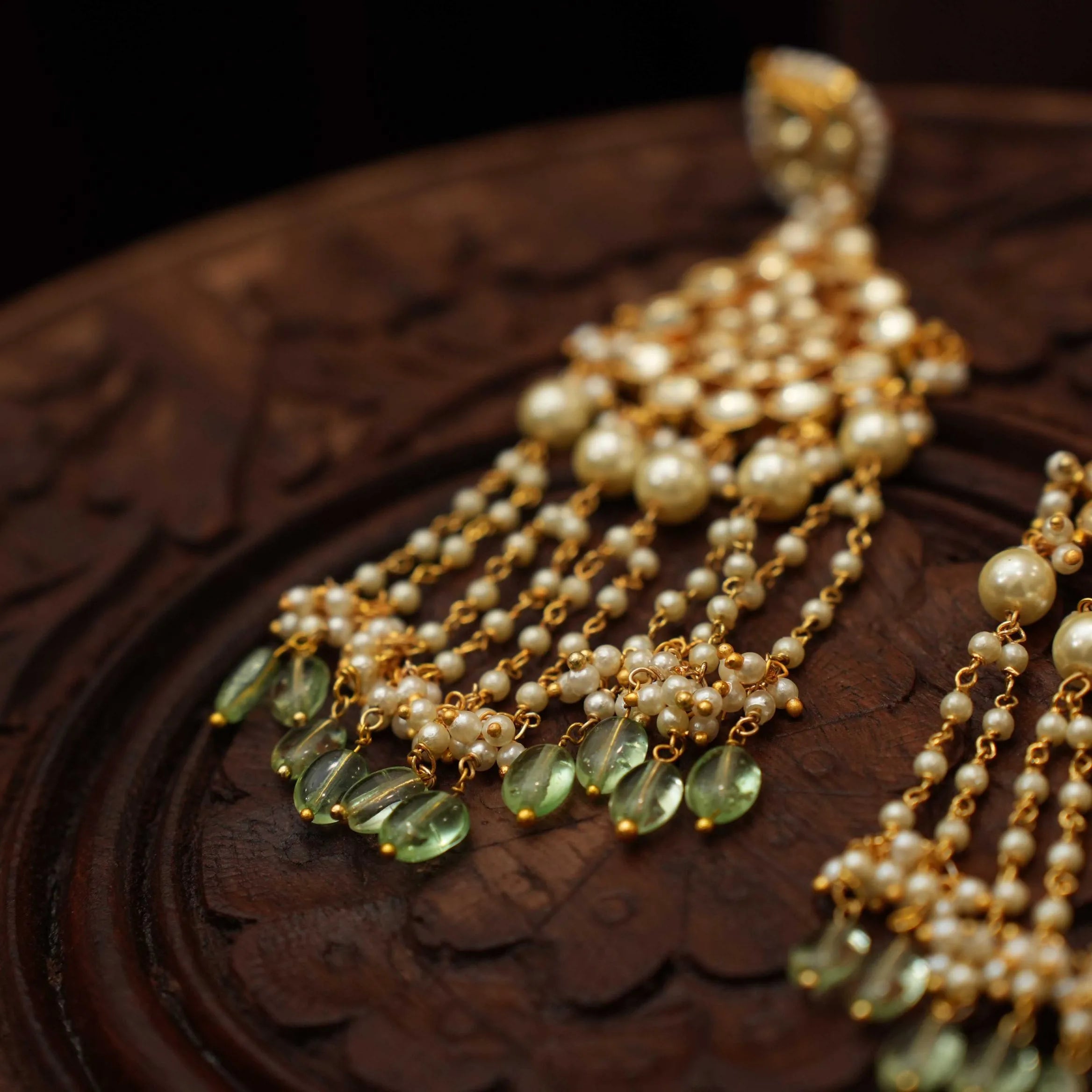 Riva Polki Tassel Earrings