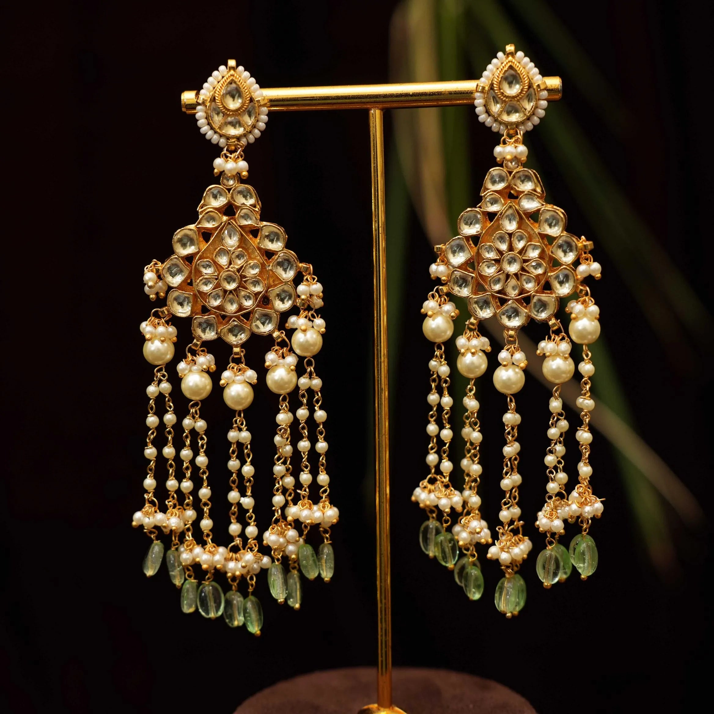 Riva Polki Tassel Earrings