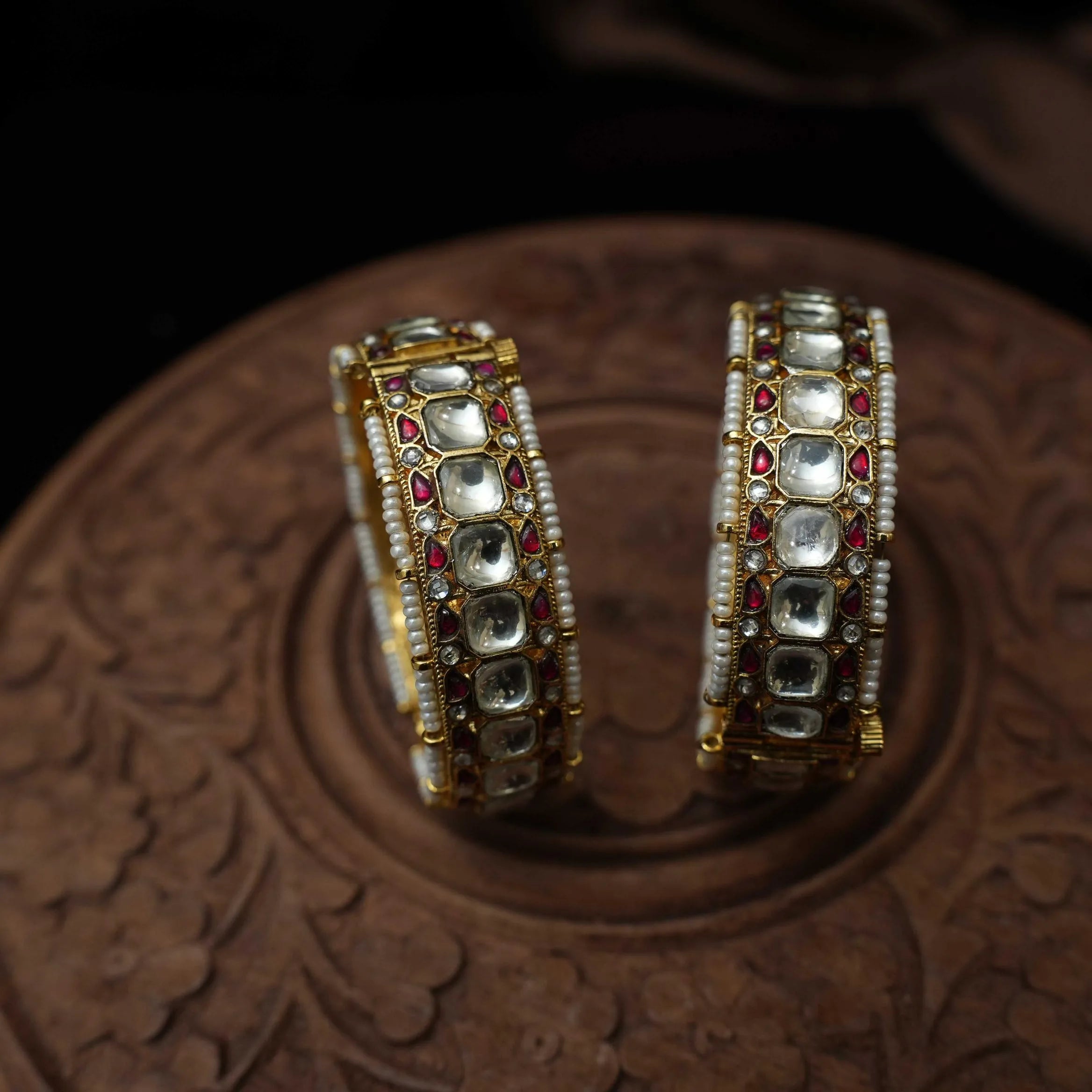 Ruby Polki Bangles