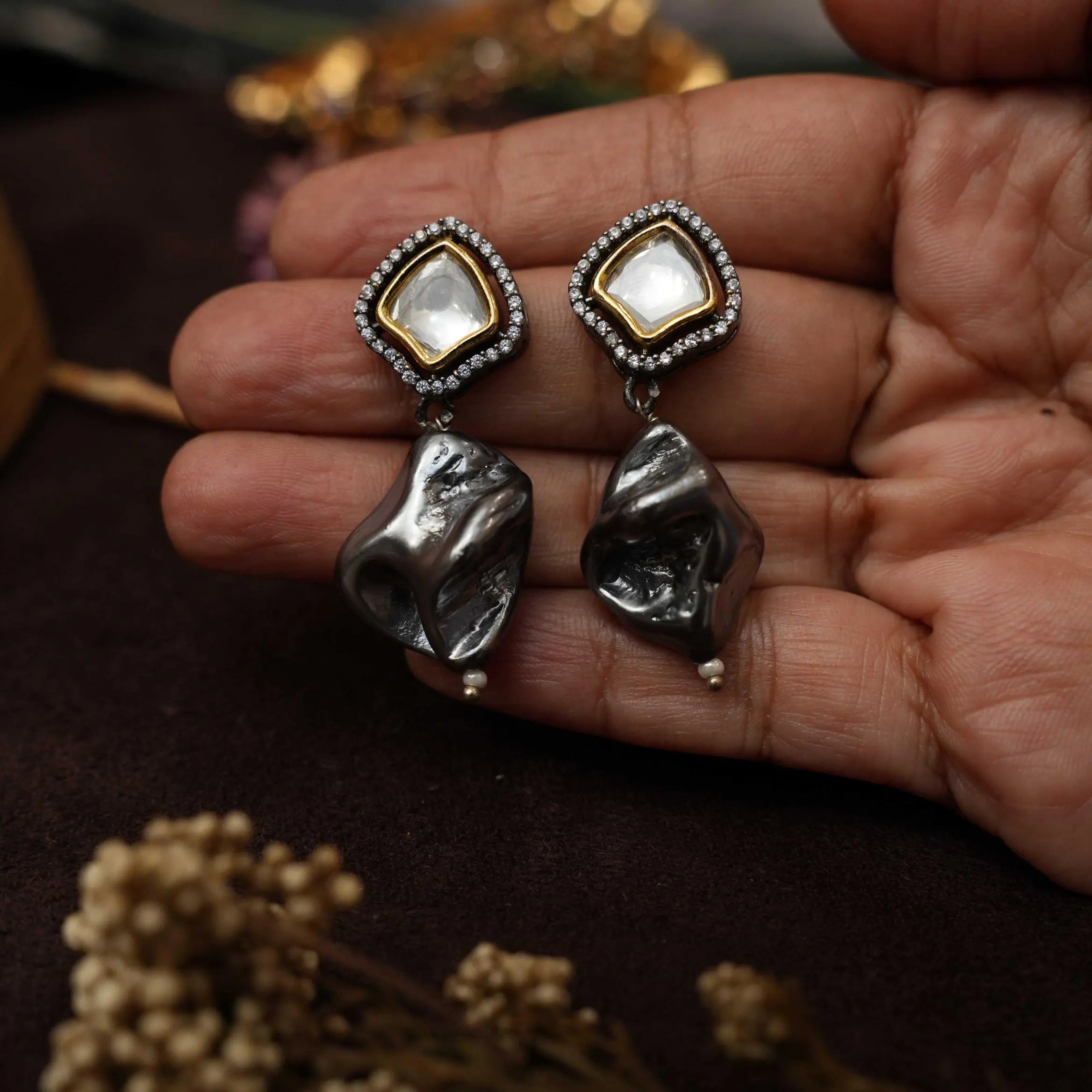 Ruby Silver Designer Earrings