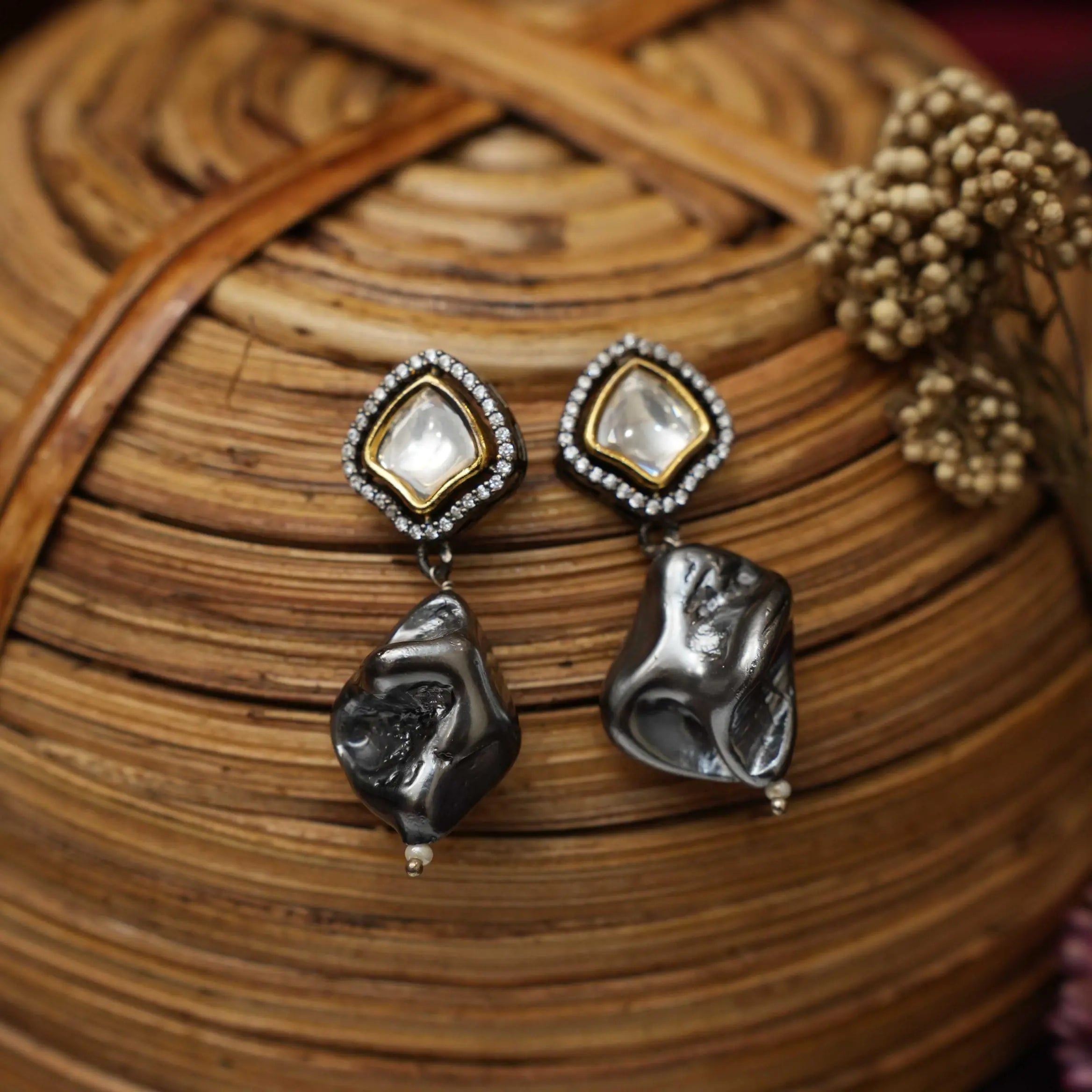 Ruby Silver Designer Earrings