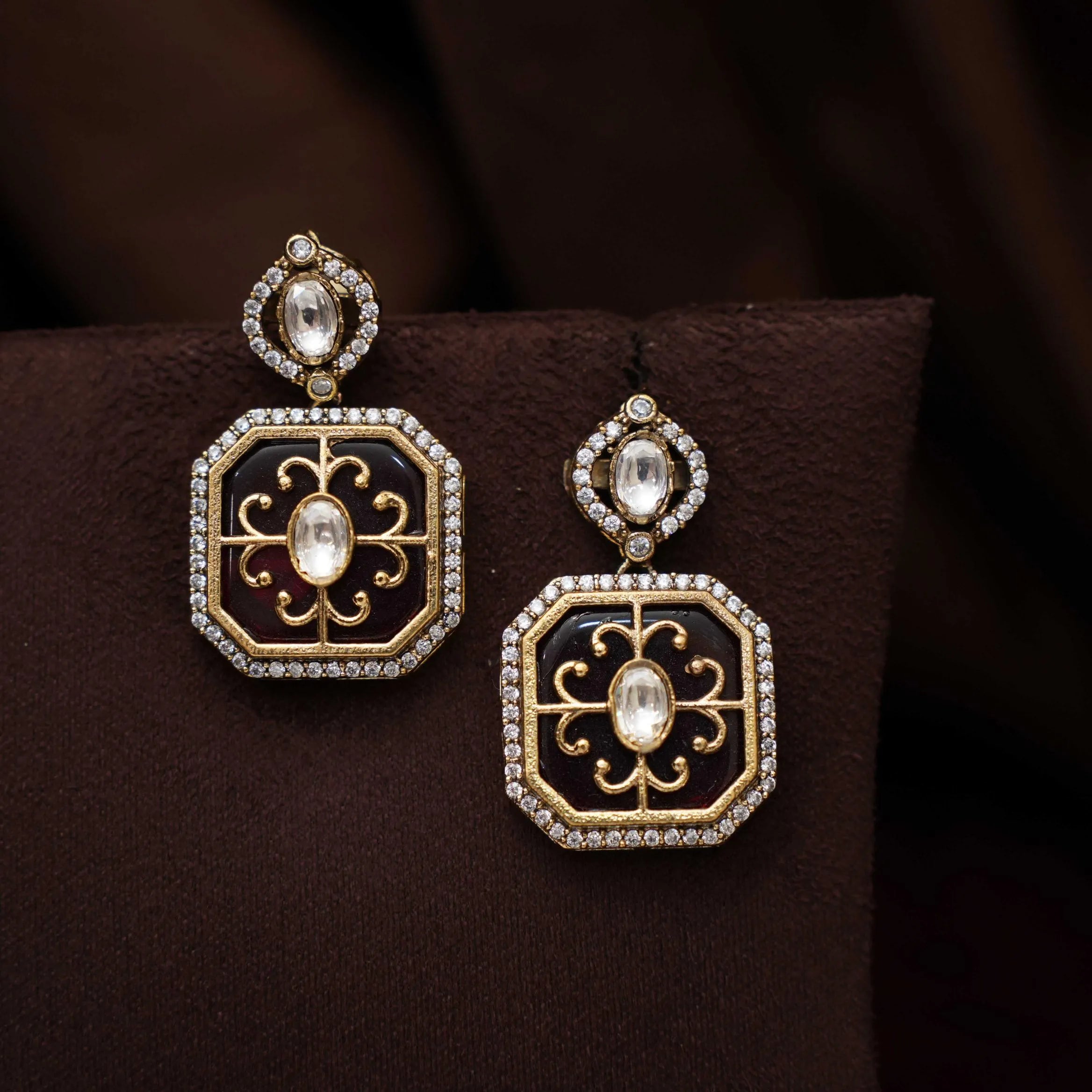 Ruchira Beaded Necklace - Dark Purple