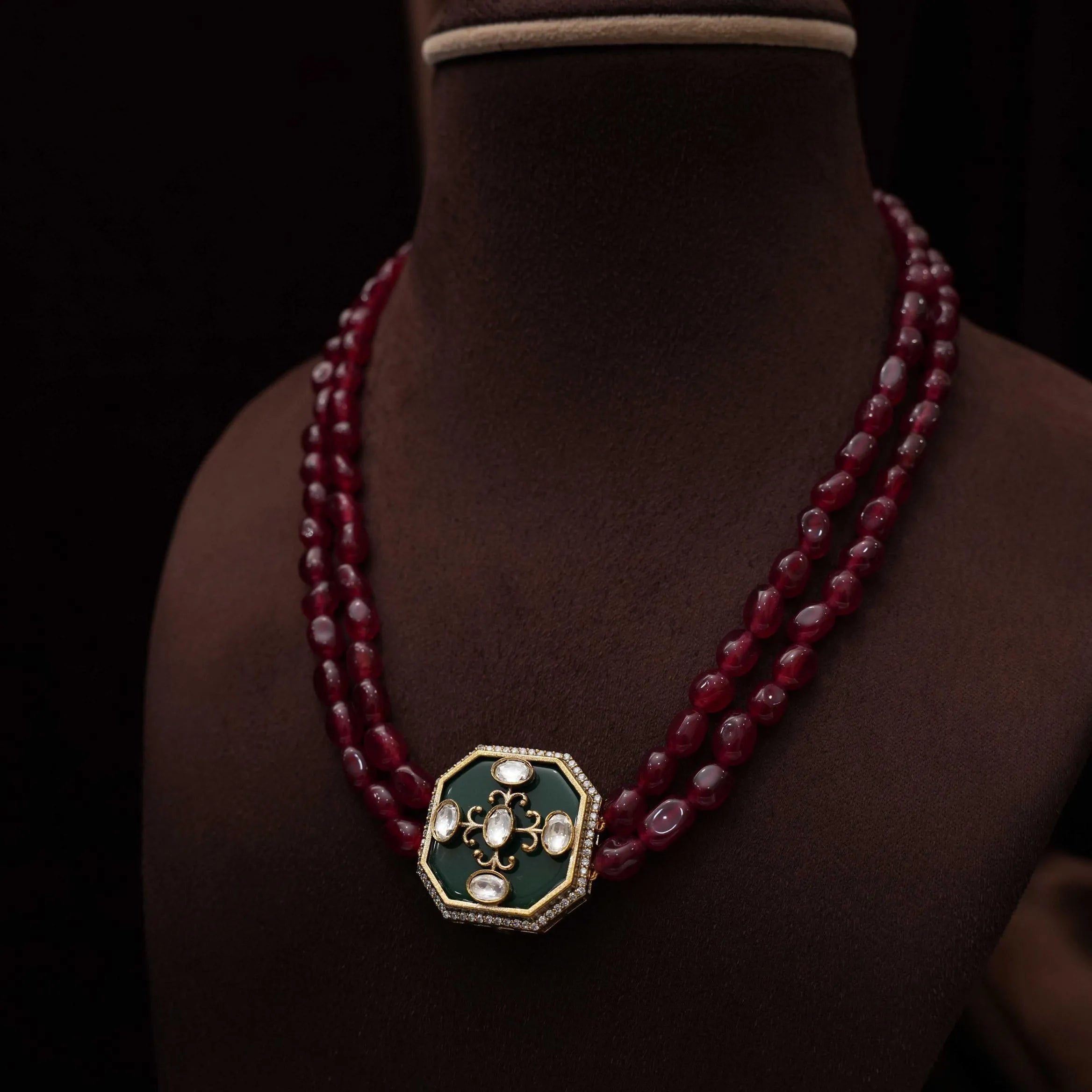 Ruchira Beaded Necklace - Green