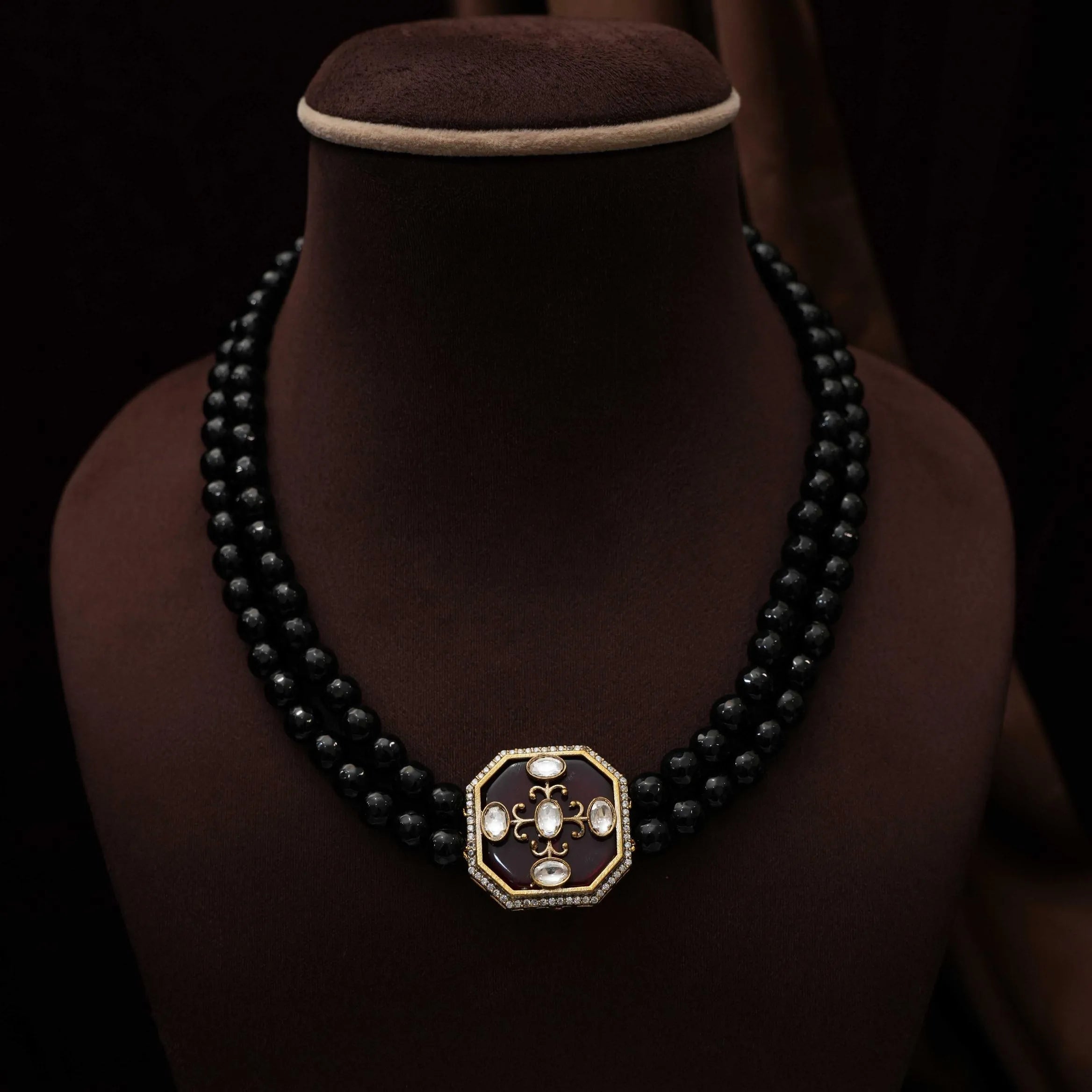 Ruchira Beaded Necklace - Red